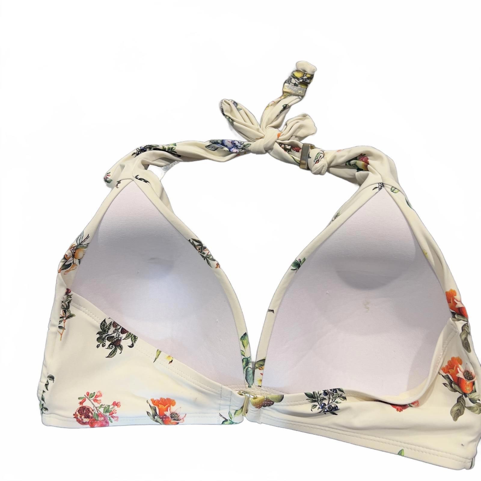 Other Shade & Shore Floral Print Halter Bikini Top Size 34B Size ONE SIZE - 2 Thumbnail