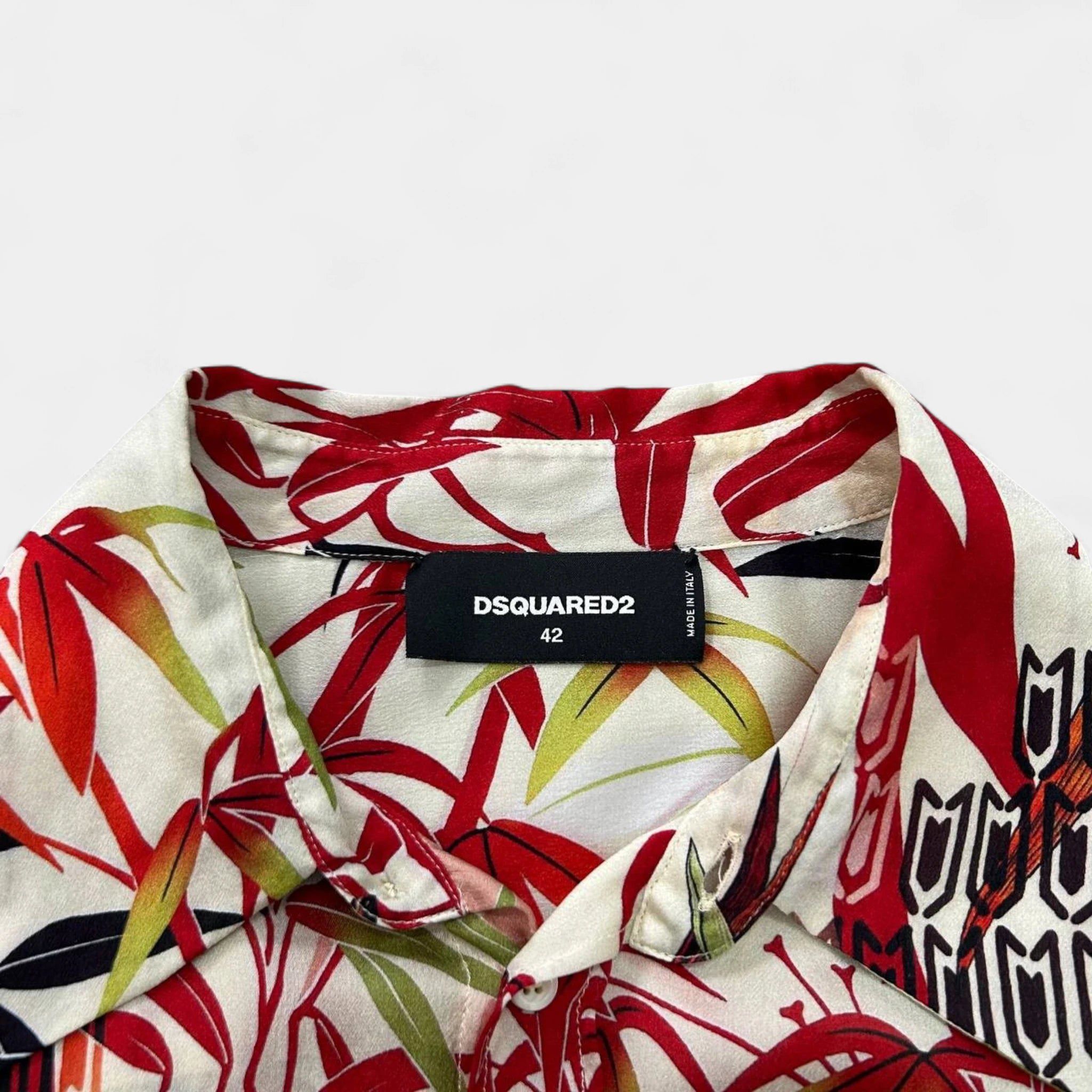 Dsquared2 Dsquared2 SS17 "Chinoiserie" Jungle Print Silk Shirt Size US M / EU 48-50 / 2 - 5 Thumbnail