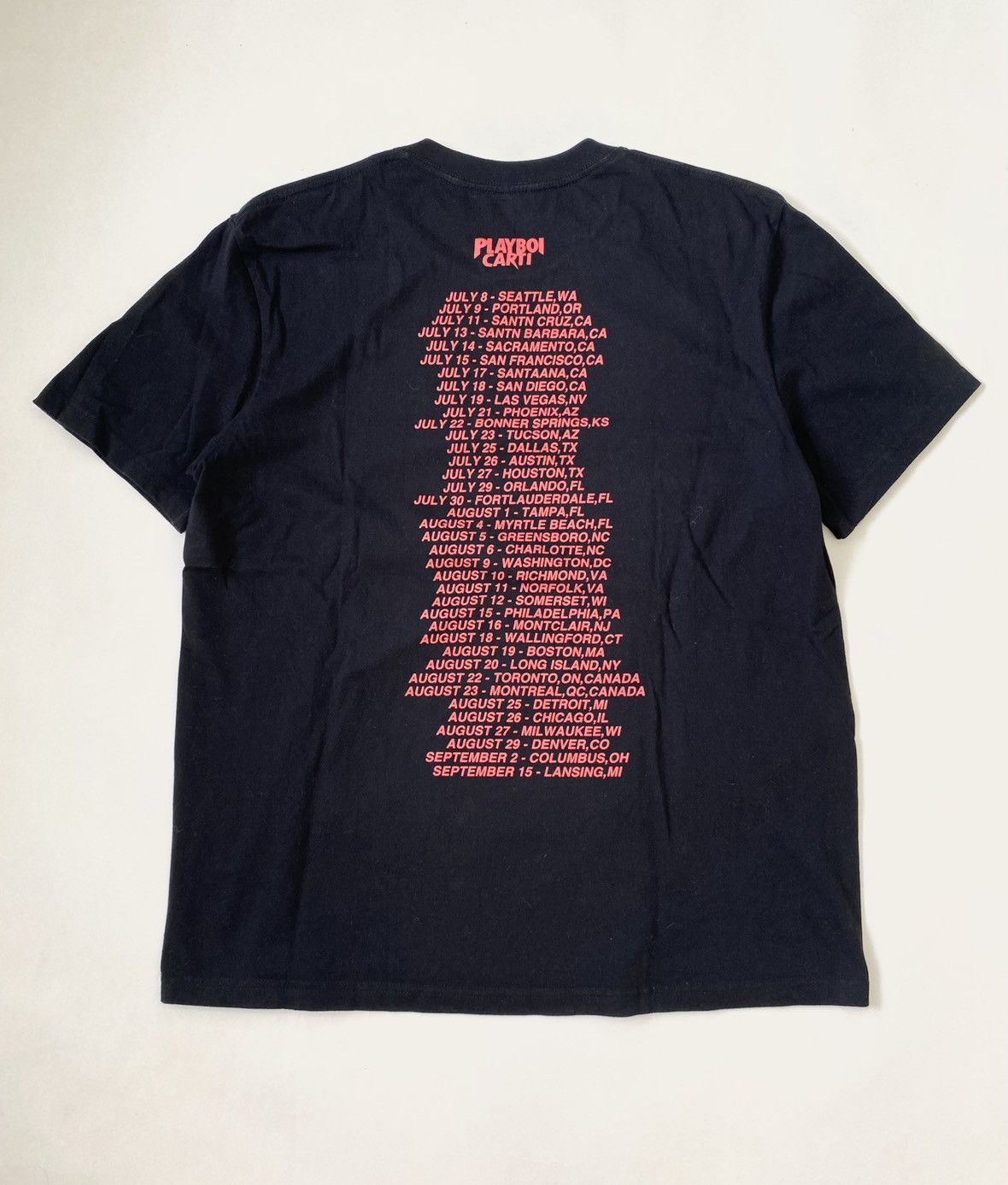 Rap Tees Bootleg Playboi Carti Tour Promo Tee Size US L / EU 52-54 / 3 - 4 Thumbnail