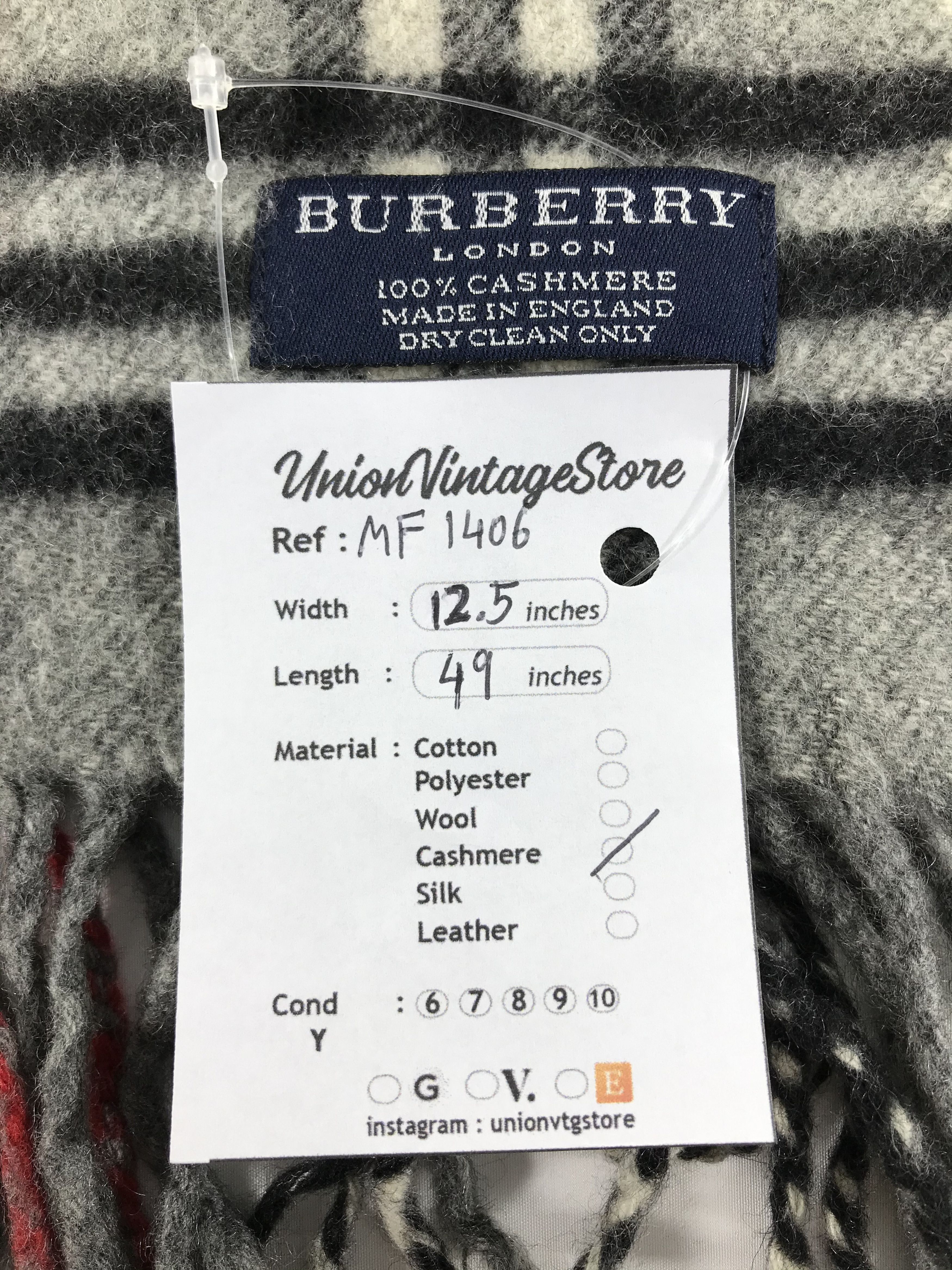 Burberry Vintage Burberry Scarf/Muffler/Neckwear MF1406 Size ONE SIZE - 6 Thumbnail