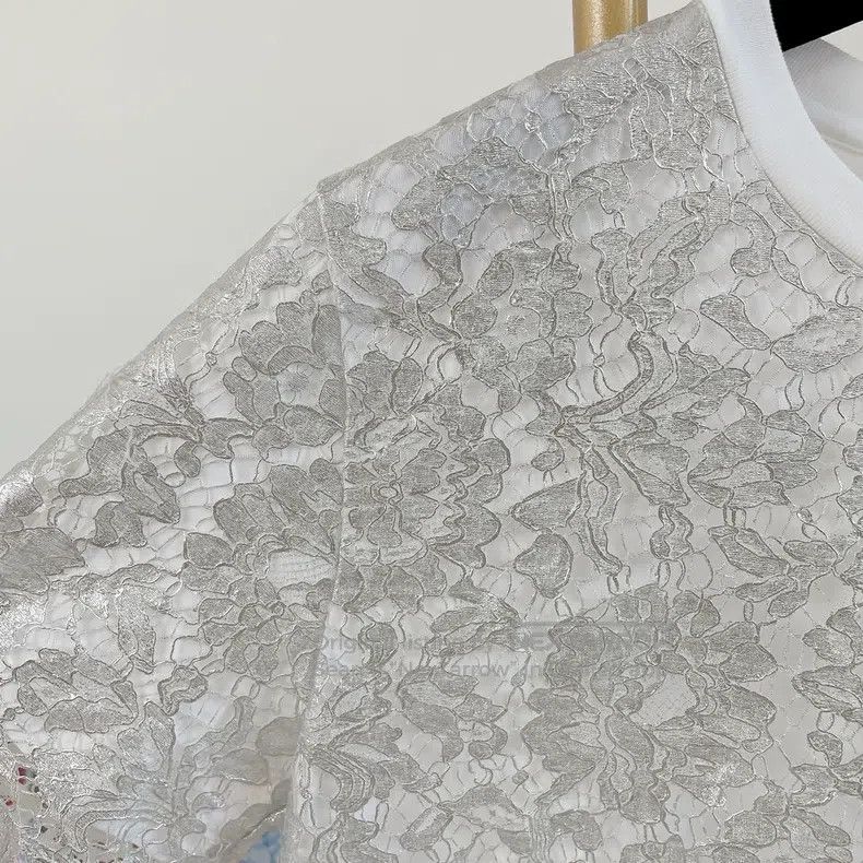 Valentino Valentino Patchwork openwork lace T-shirt Size M / US 6-8 / IT 42-44 - 6 Thumbnail