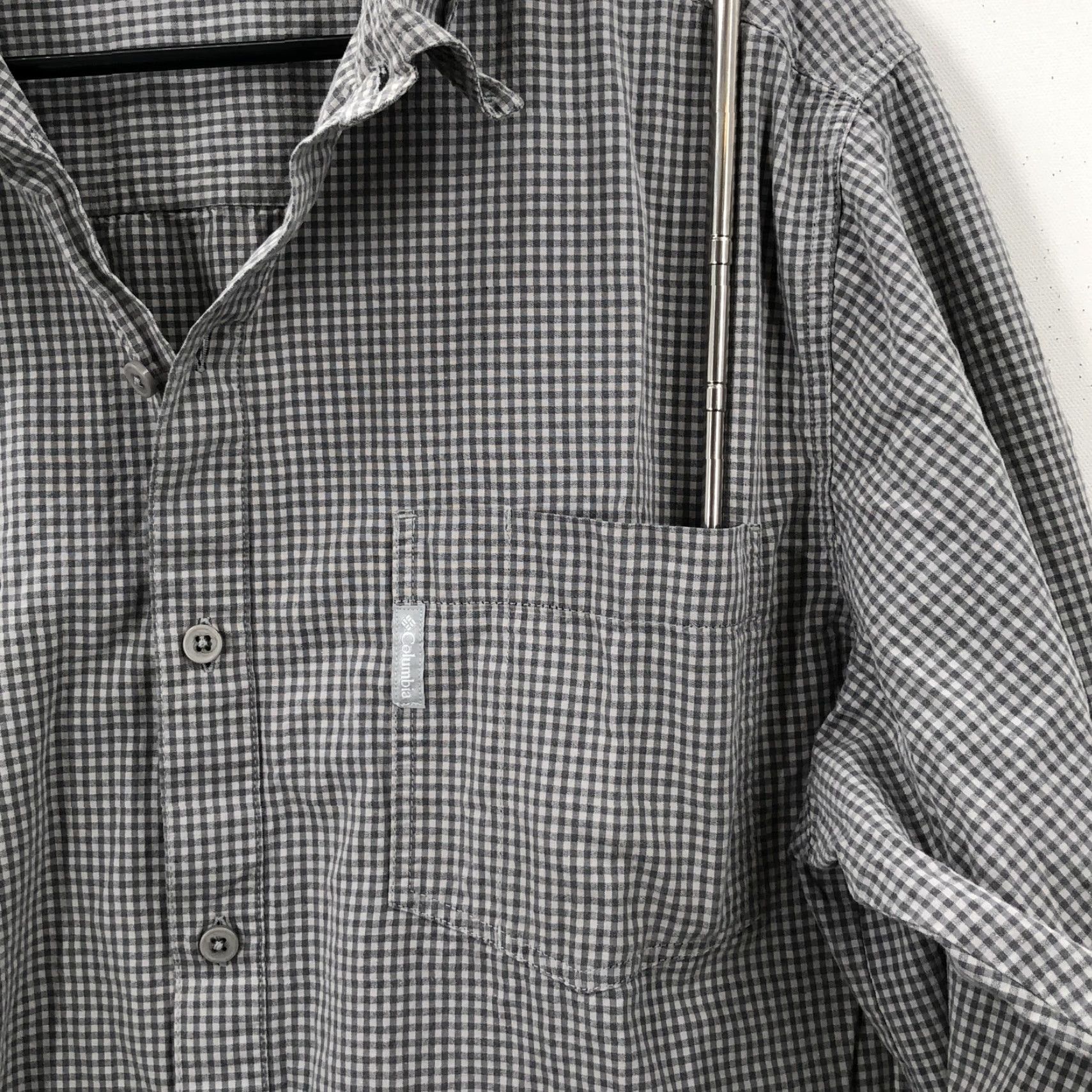 Vintage Columbia Mens Black Long Sleeve Check Pockets Casual Button Up Shirt Size XL Size US XL / EU 56 / 4 - 4 Thumbnail