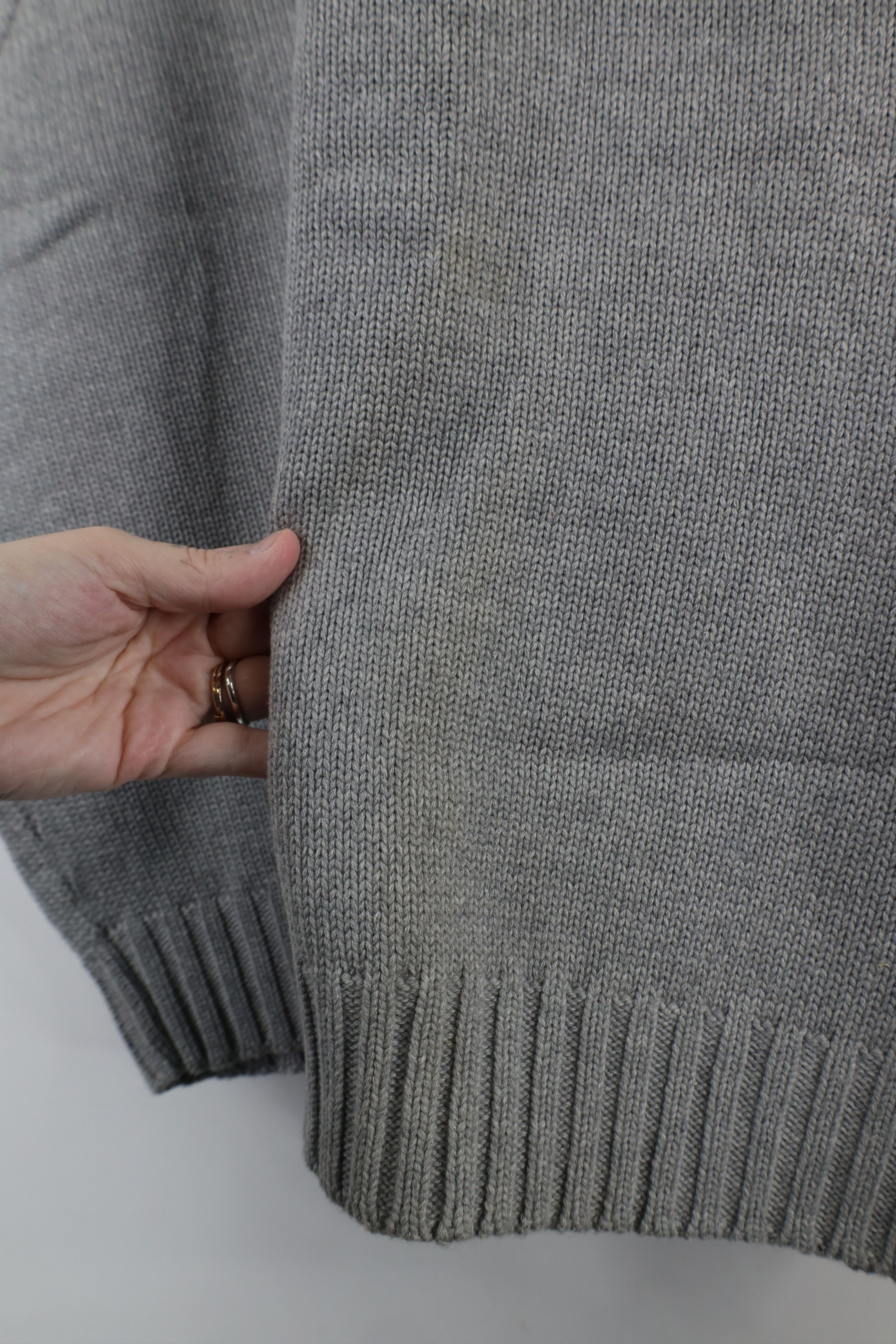 Ralph Lauren × Vintage Vintage 90s Ralph Lauren Cotton V-Neck Sweater Vest Gray Size US XXL / EU 58 / 5 - 7 Thumbnail