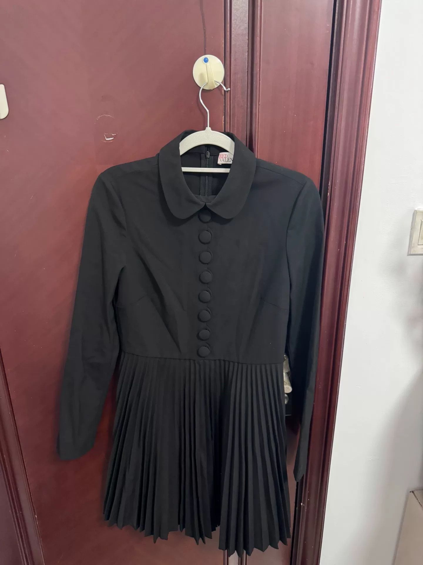 RED VALENTINO Black Pleated Dress