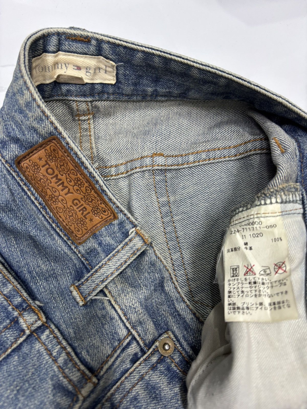 If Six Was Nine Flare Jeans Vintage Japanese Tommy Girl Distressed Bootcut Size 29" - 10 Thumbnail