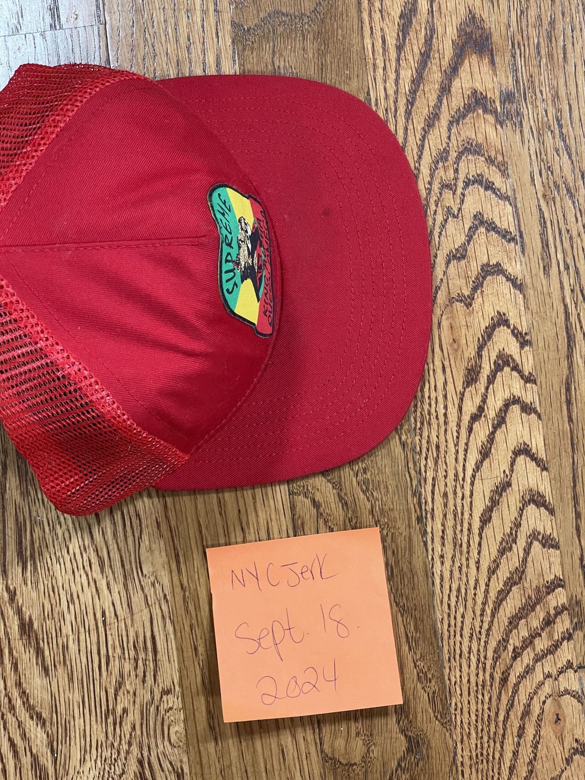 Supreme Supreme King Alpha Queen Omega Trucker Hat Cap Red Size ONE SIZE - 4 Thumbnail