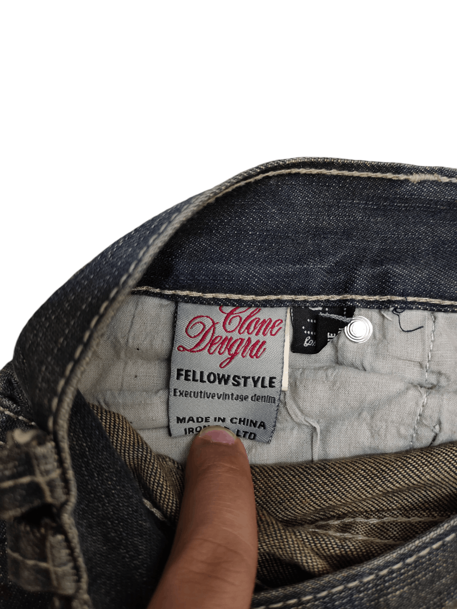 Comme des Garcons × Undercover Vintage Clone Devgru Clawmark Distress Faded Denim Jeans Size US 30 / EU 46 - 16 Thumbnail