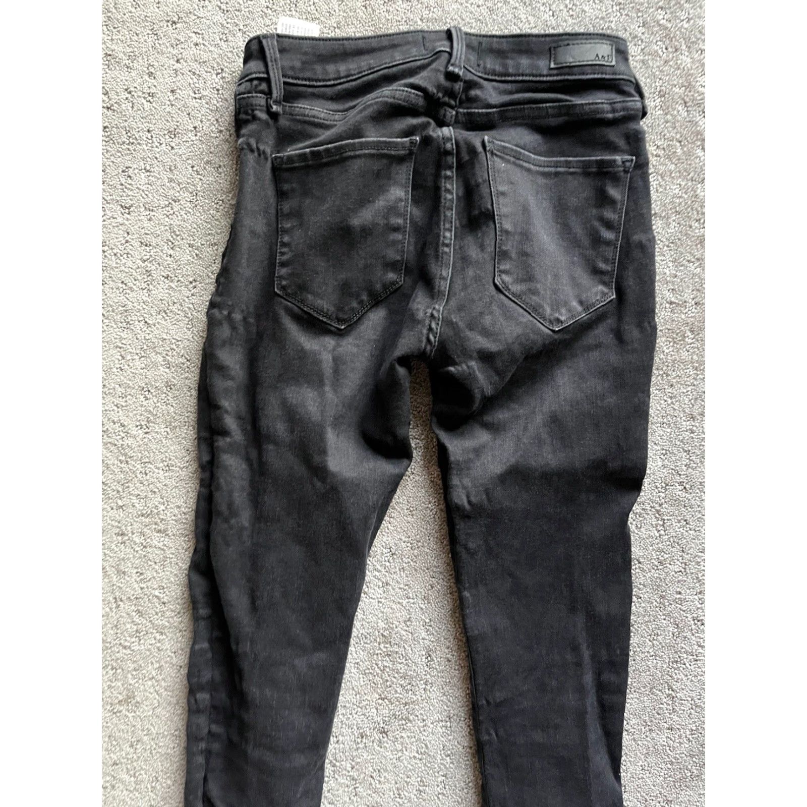 Abercrombie & Fitch ABERCROMBIE & FITCH Jeans Womens Size 25 Black Mid Rise Super Skinny Ankle Denim Size 42" / US 20 - 4 Thumbnail