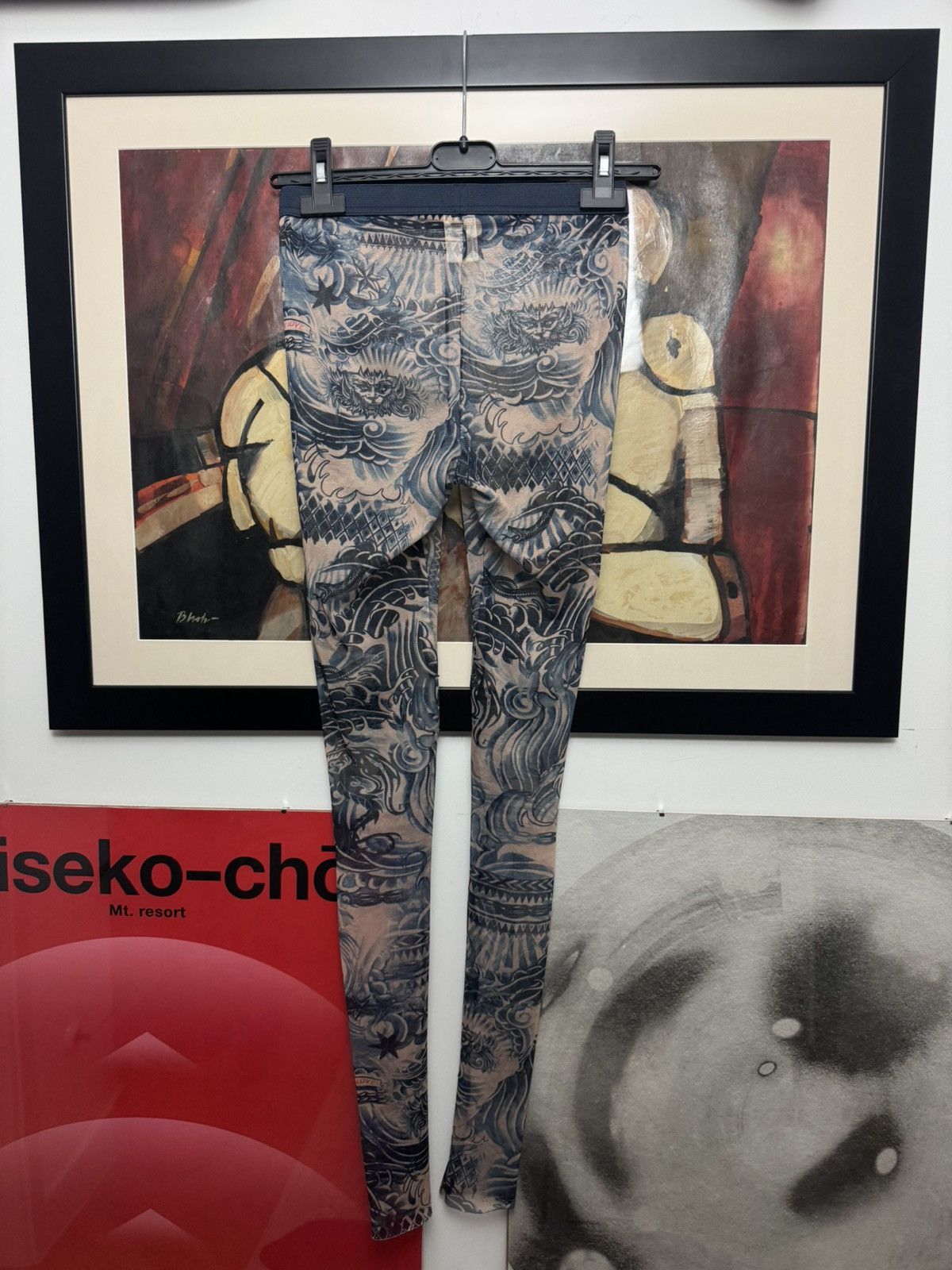 Jean Paul Gaultier Jean Paul Gaultier Lindex Tattoo Mesh Leggings Avant Garde Size 25" / US 0 / IT 36 - 2 Thumbnail