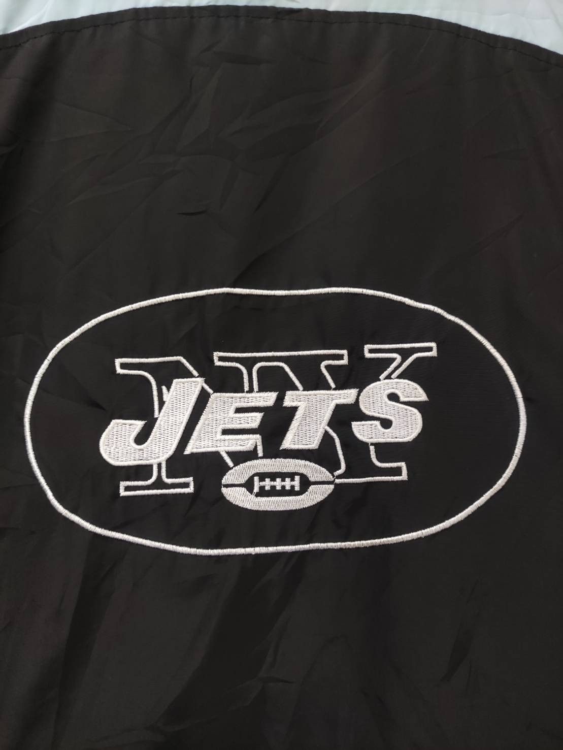 NFL Vtg New York Jets Pullover Half Zip Detachable Hoodie jacket Size US L / EU 52-54 / 3 - 17 Thumbnail