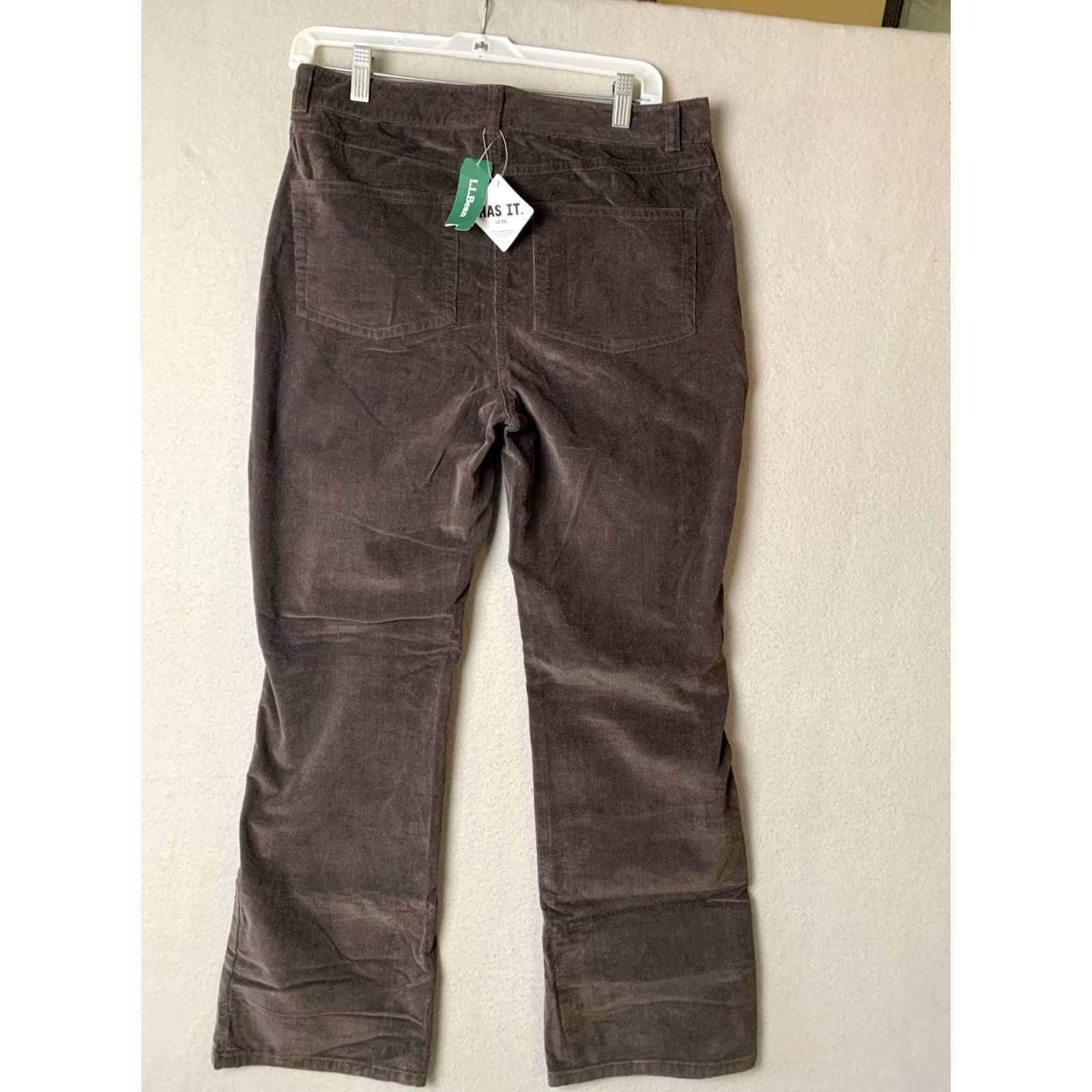 Vintage VINTAGE LL Bean Pants Women 10 Regular Brown Featherweight Corduroy Wide-Leg NWT Size 32" / US 10 / IT 46 - 2 Thumbnail