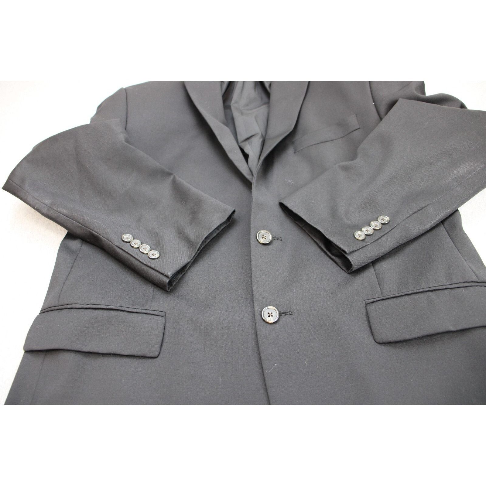 Ralph Lauren Lauren Ralph Lauren Blazer Mens 44L Black Wool Two Button Size 44L - 8 Thumbnail