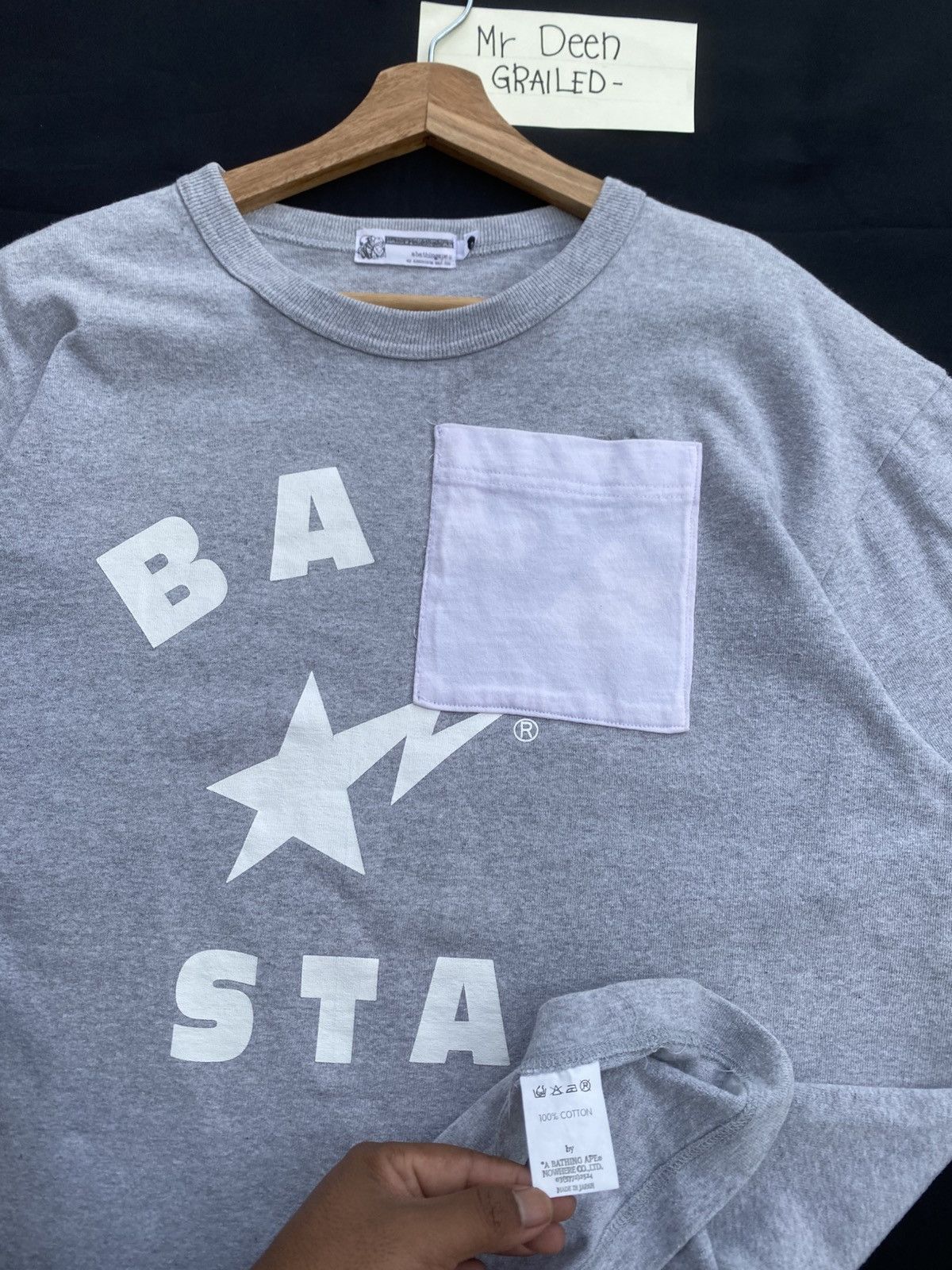 Bape Rare Vintage BAPESTA Single Pocket Tshirt Size US L / EU 52-54 / 3 - 14 Thumbnail