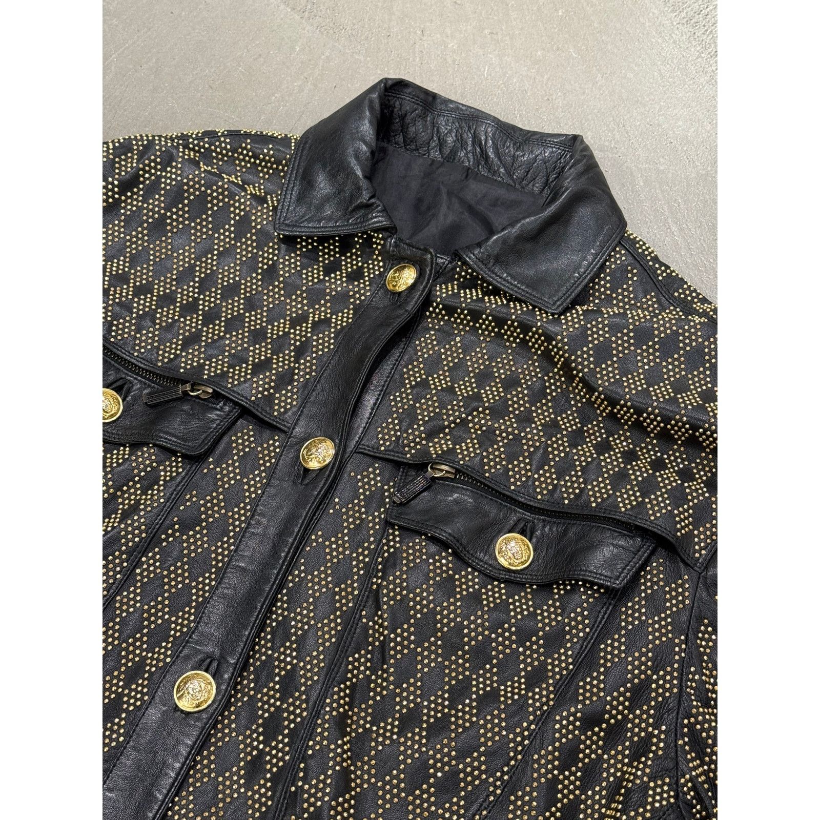 Versace S/S1992 Gianni Versace studded leather jacket Size M / US 6-8 / IT 42-44 - 3 Thumbnail