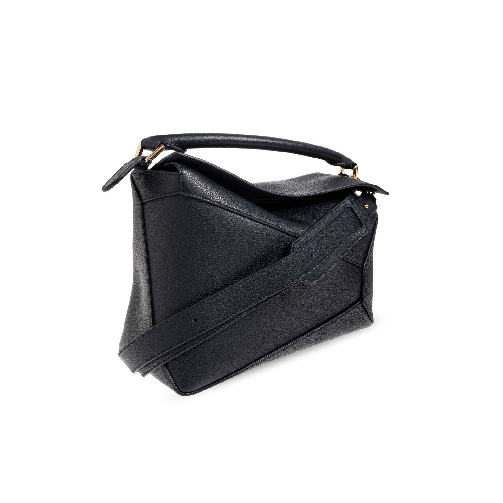 Loewe LOEWE $4100 Puzzle Medium Edge Deep Navy Top Handle Bag New Size ONE SIZE - 3 Thumbnail