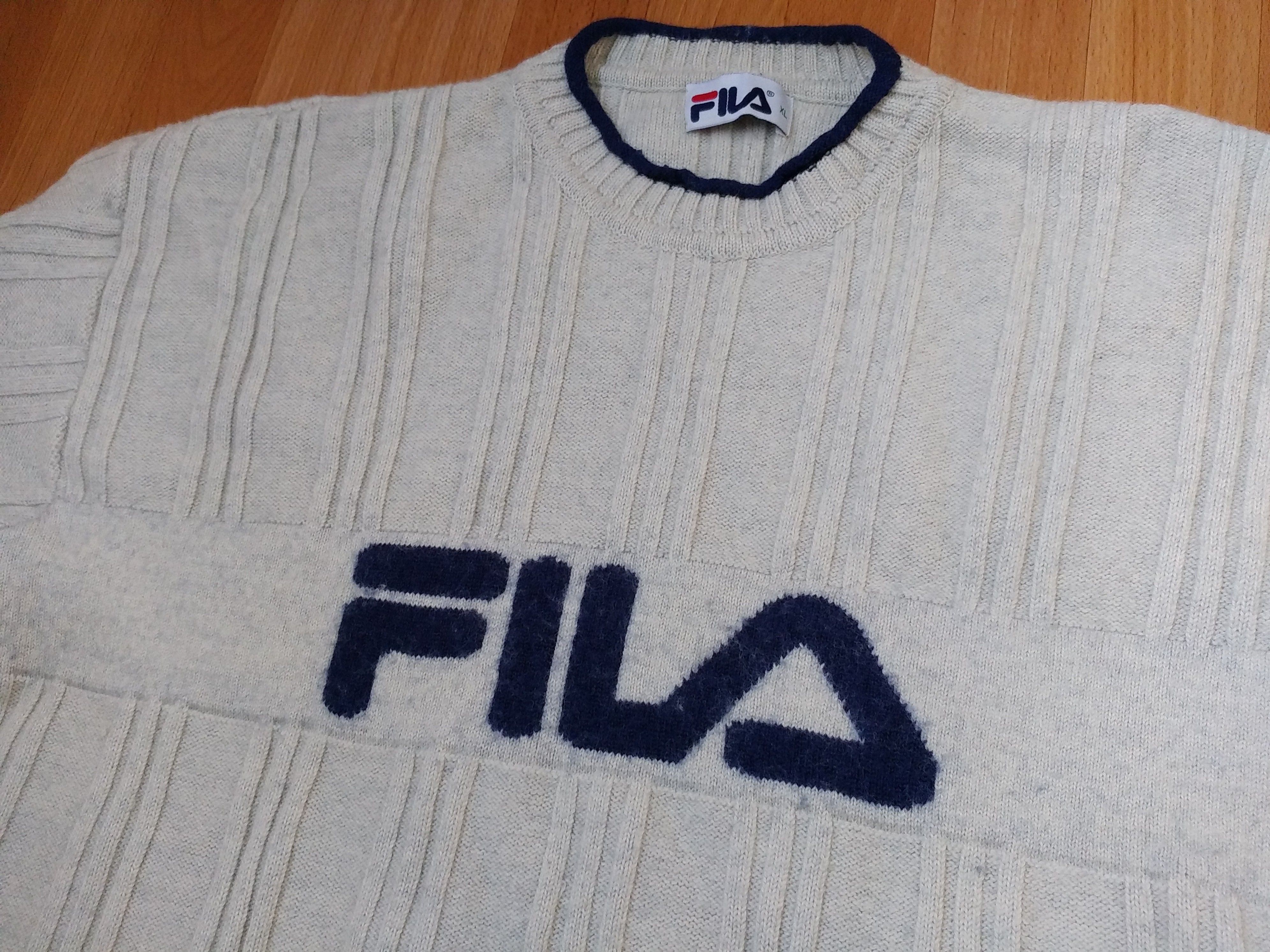 Fila × Vintage FILA sweatshirt, vintage blue fleece shirt, 90s hip-hop XL Size US XL / EU 56 / 4 - 8 Thumbnail