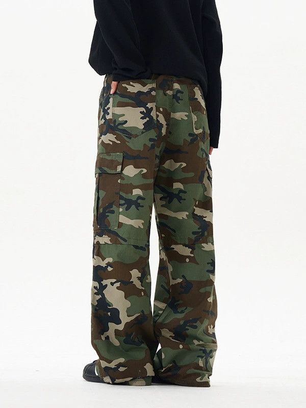 Japanese Brand × Jean American retro loose casual camouflage cargo trousers Size US 32 / EU 48 - 4 Thumbnail