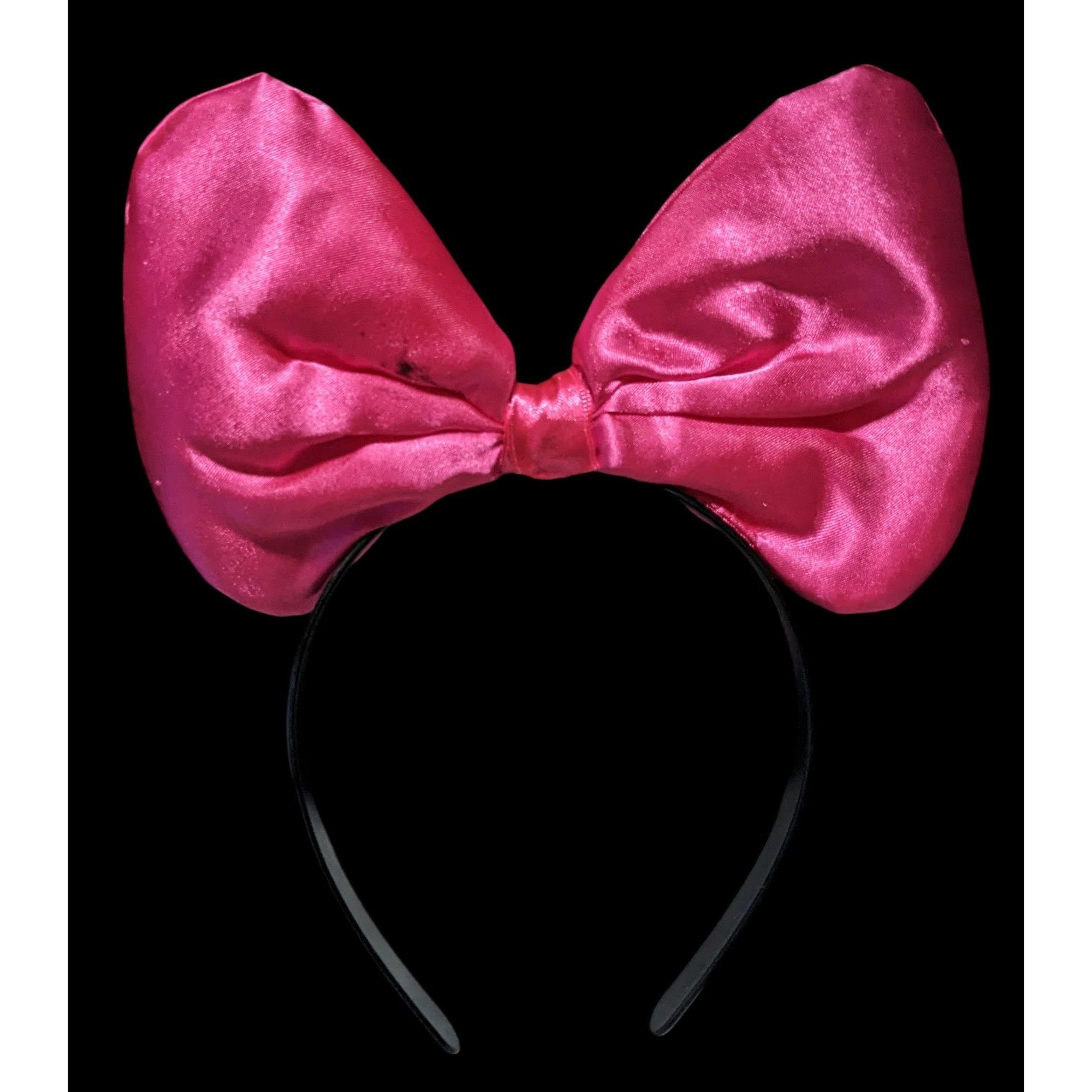 Other Black Headband With Large Pink Satin Bow Size ONE SIZE - 2 Thumbnail