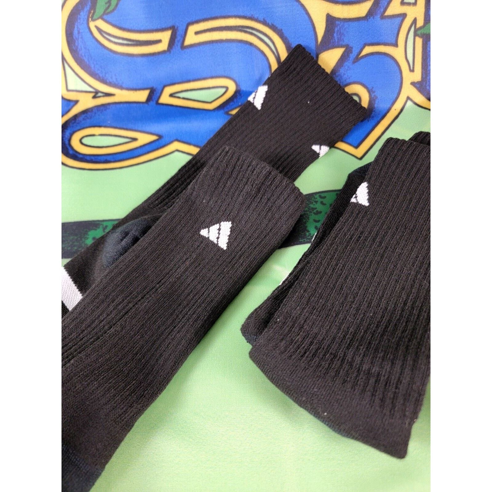Adidas Adidas Cushioned Crew Socks 3 PairBlack Sport Training Socks Size ONE SIZE - 2 Thumbnail