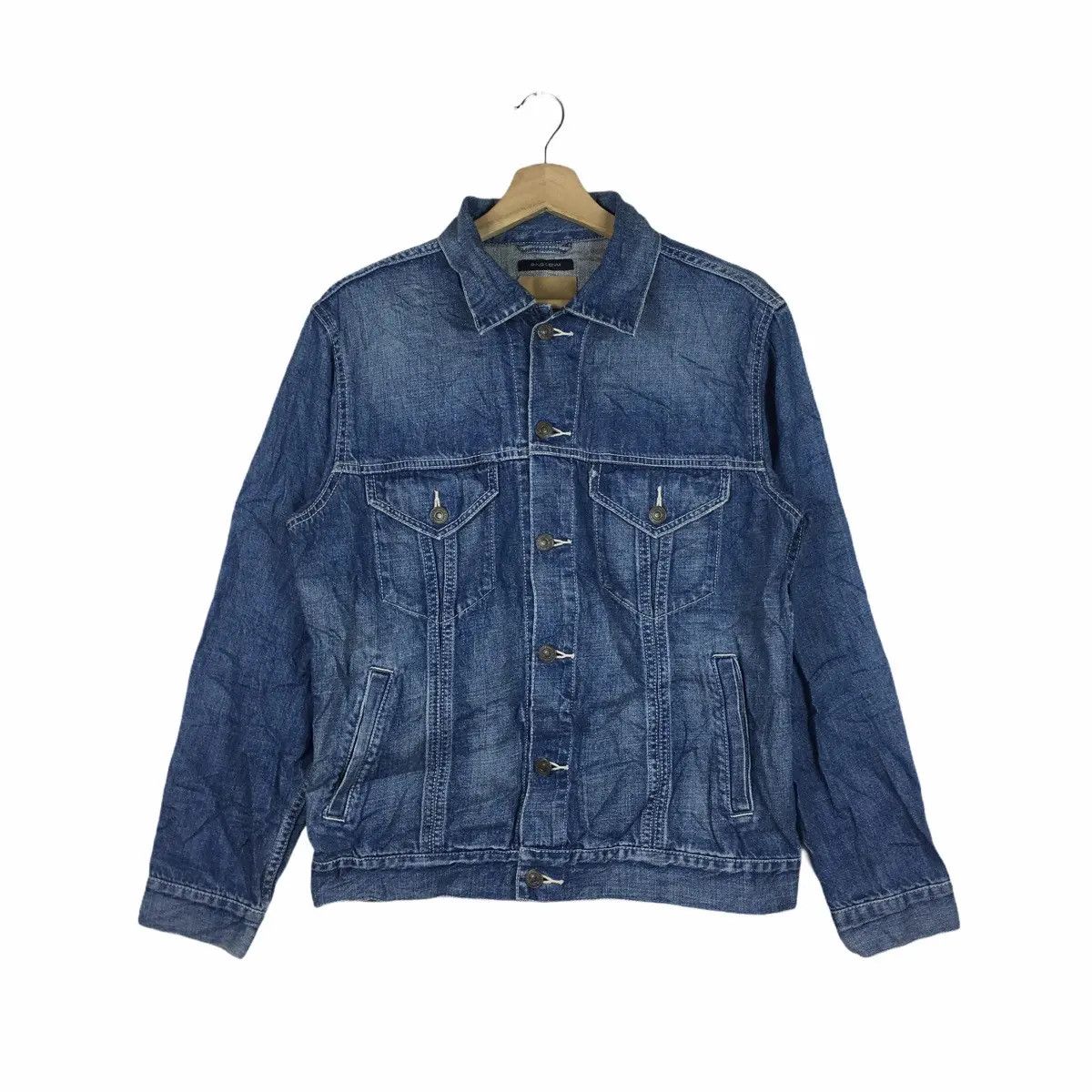 Vintage Vtg RING DENIM Trucker Denim Jeans Jacket Motorcycle Hoodie Size US M / EU 48-50 / 2 - 1 Thumbnail