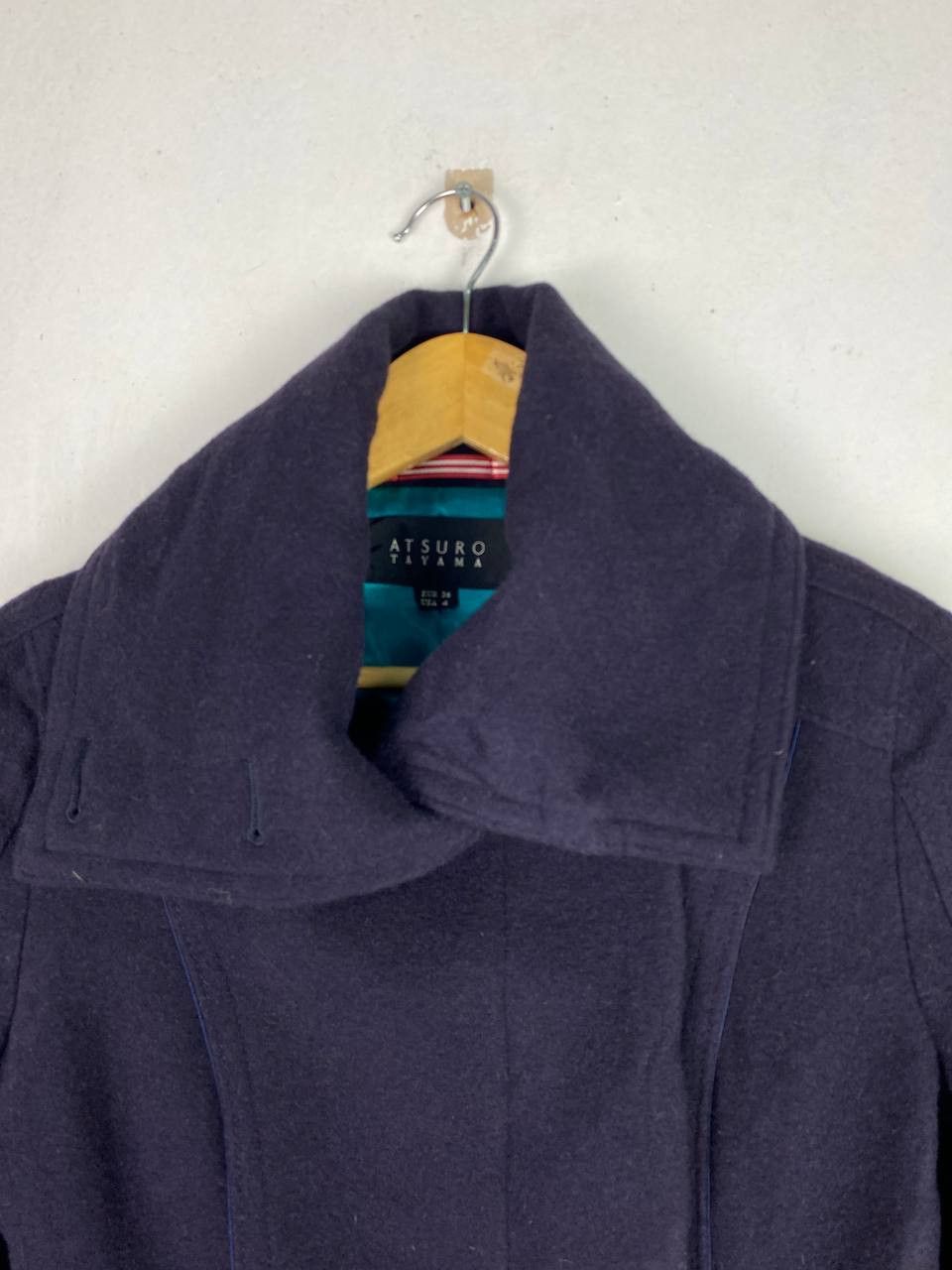 ATSURO TAYAMA atsuro tayama japan wool belted jacket nice design Size S / US 4 / IT 40 - 2 Thumbnail