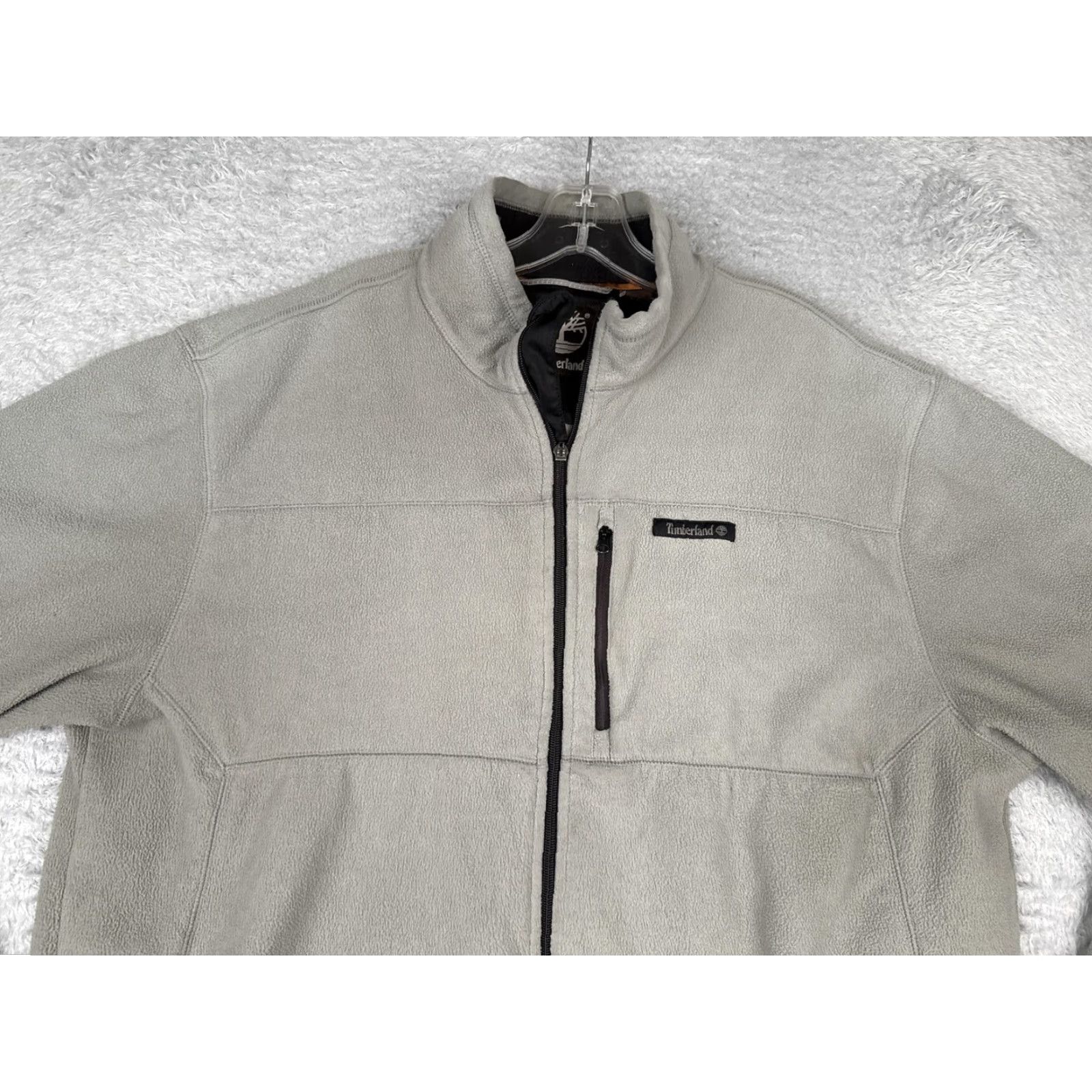 Timberland Timberland Jacket Mens XL Gray Fleece Full Zip Chest Pocket Outdoors Hiking Weatherproof Windbreaker Size US XL / EU 56 / 4 - 6 Thumbnail