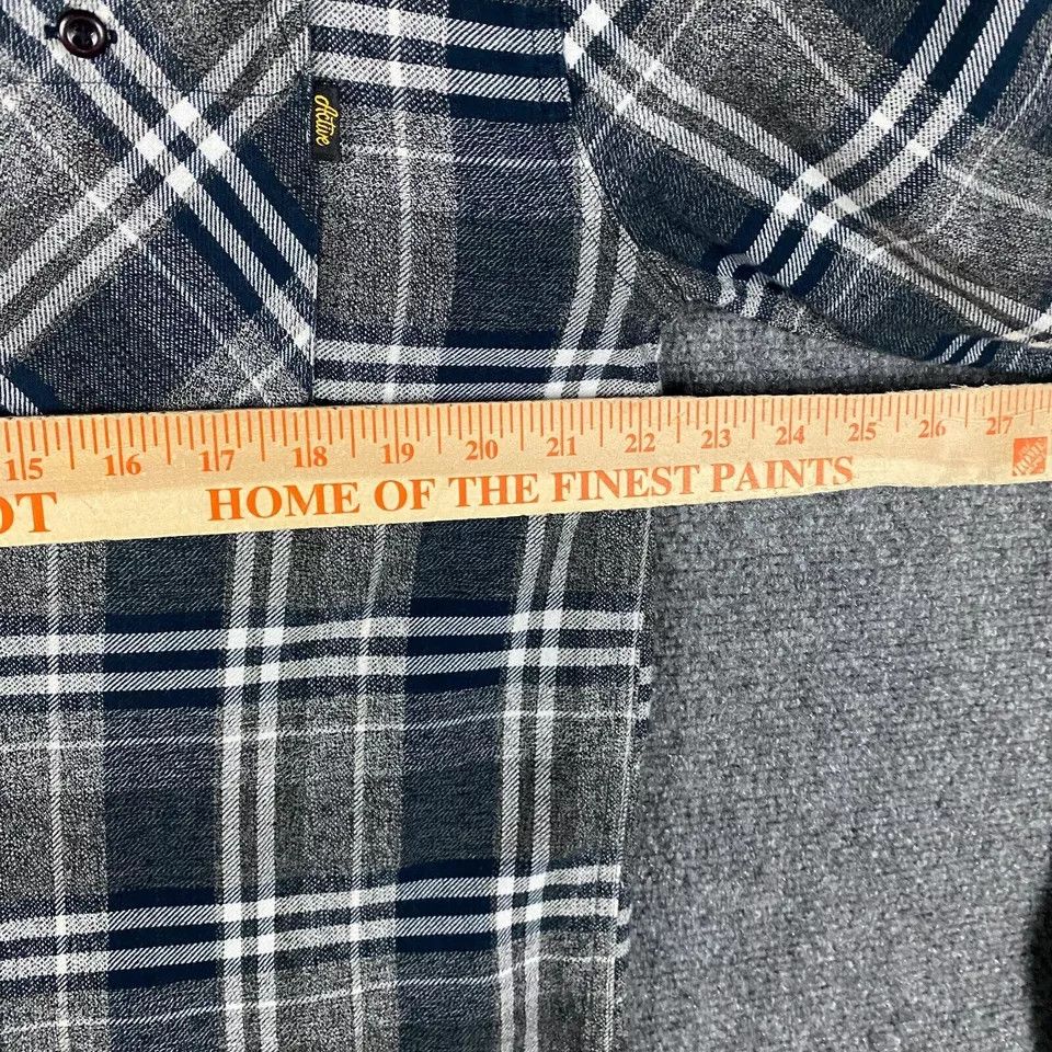 Other Active Flannel Men's Shirt Gray Plaid Adults 100% Cotton XL Size US XL / EU 56 / 4 - 3 Thumbnail