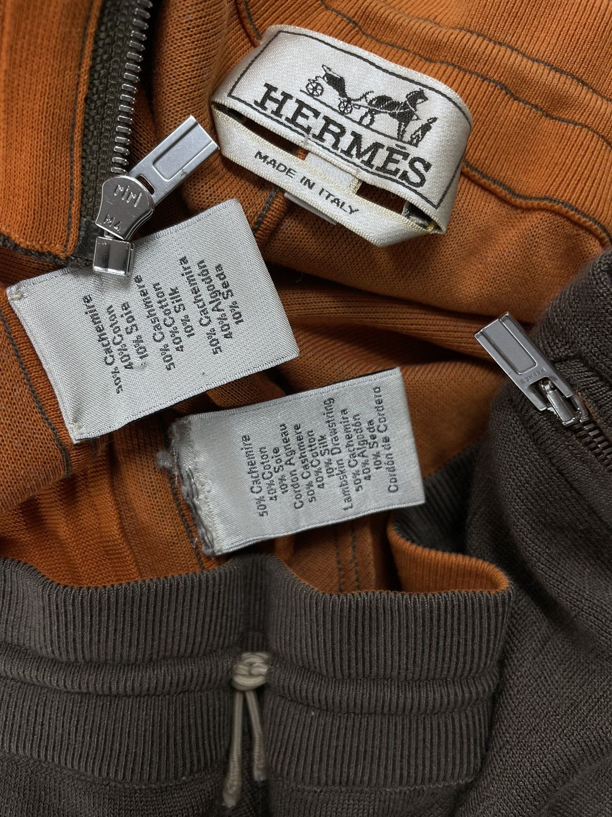 Hermes RARE H Logo Cashmere-Silk Tracksuit Zip Pocket Pants Jogging Size US 31 - 12 Thumbnail