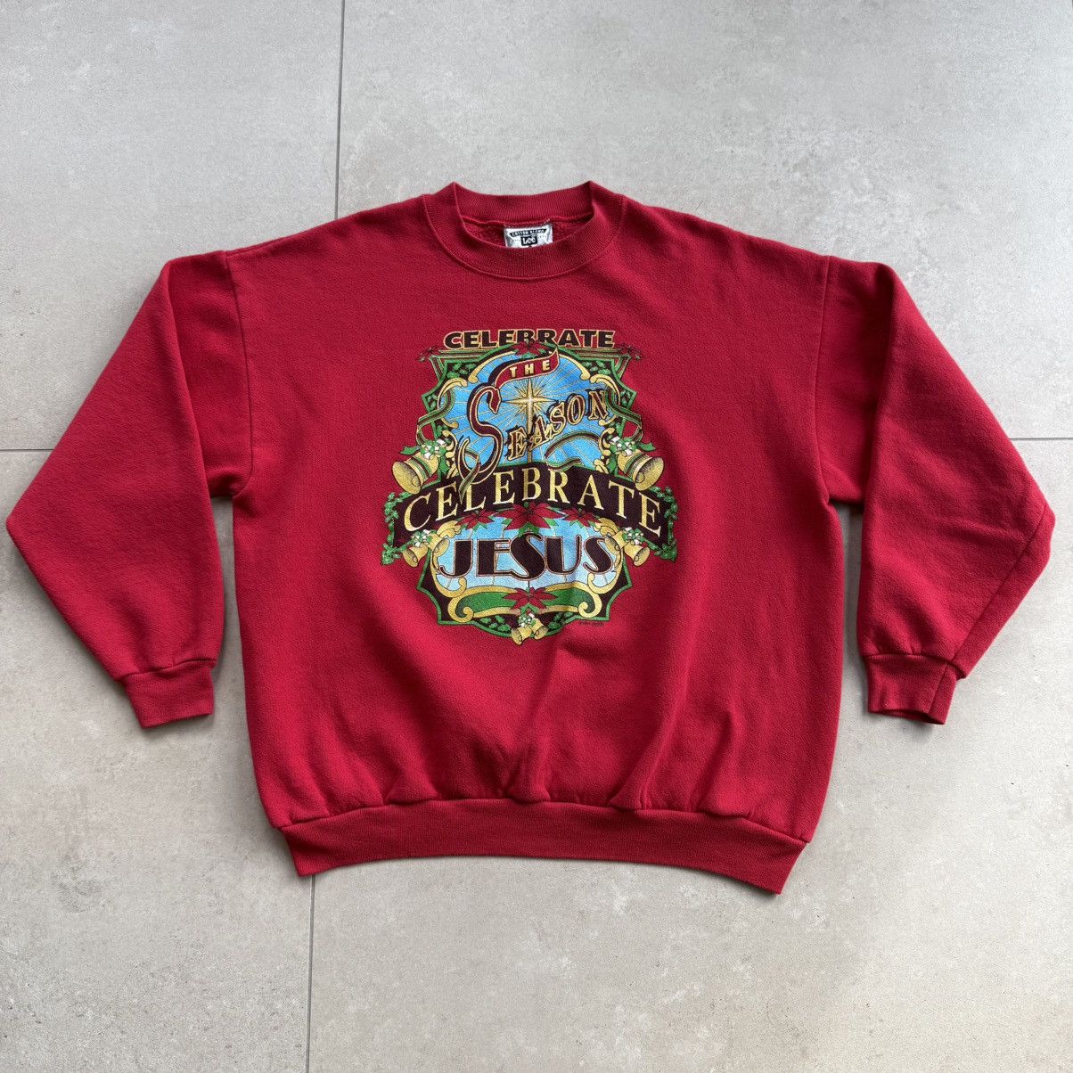 Lee Vintage 1994 Celebrate Jesus Christmas Sweatshirt Size US XL / EU 56 / 4 - 1 Thumbnail