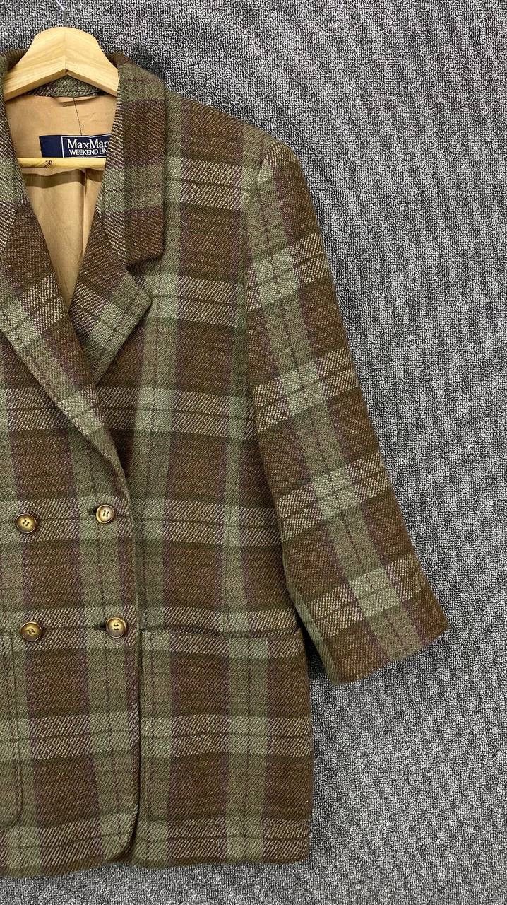 Max Mara Vintage Max Mara Weekend Line Shadow Plaid Wool Coat Jacket Size M / US 6-8 / IT 42-44 - 4 Thumbnail