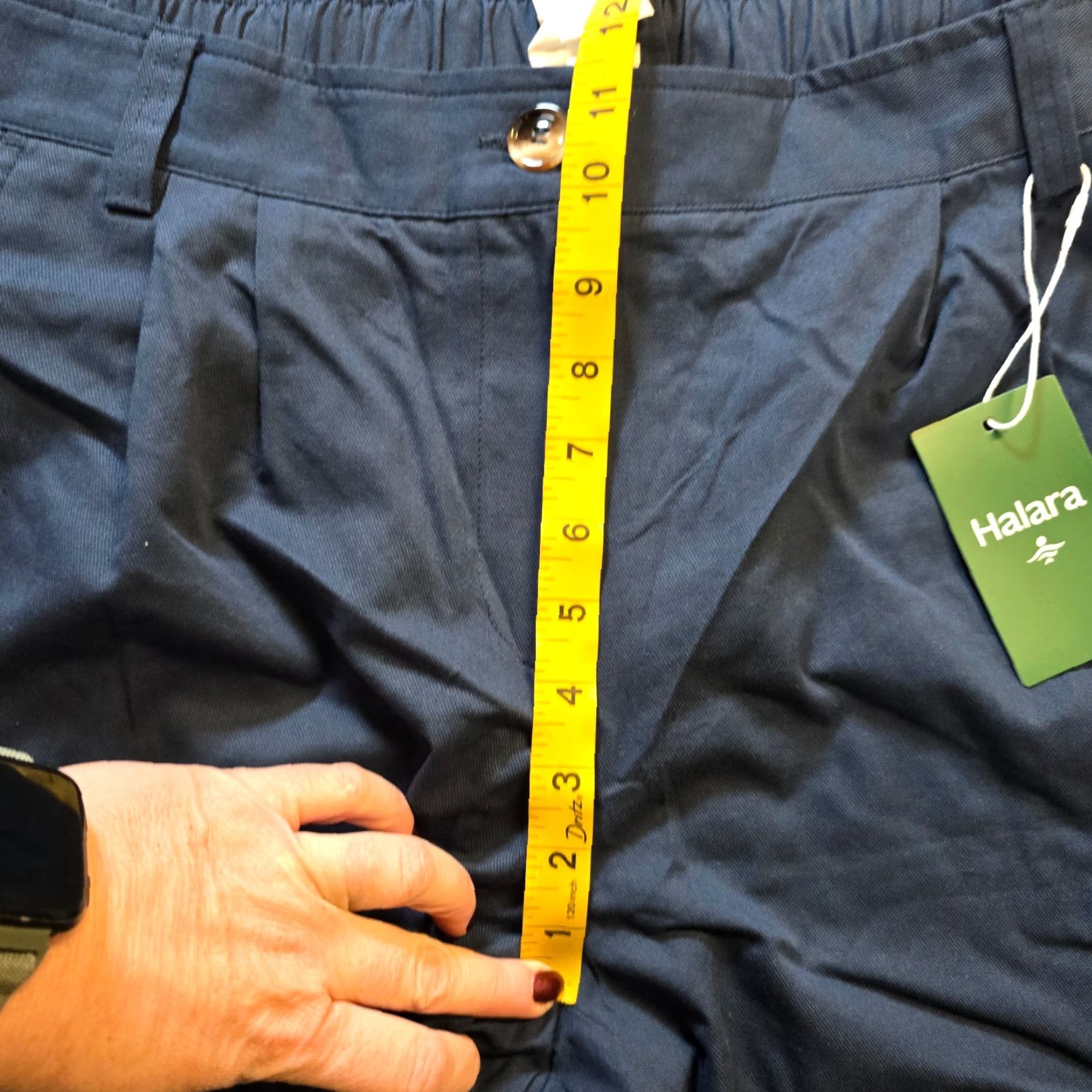 Vintage Halara Pants Womens XL Blue Mid Rise Casual Cotton Joggers Pockets Cropped Tapered Leg Style Jogger Clothes Chips? Size 40" / US 18 - 7 Thumbnail