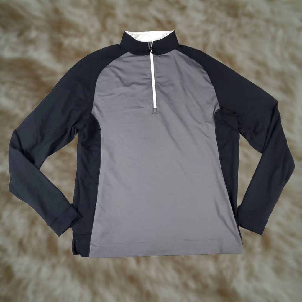 Footjoy FootJoy Sweater Mens M Gray Black 1/4 Zip Pullover Knit Logo Buttonless Casual Sports Outdoor Golf Hoodie Top Shirt Men Size US M / EU 48-50 / 2 - 1 Thumbnail