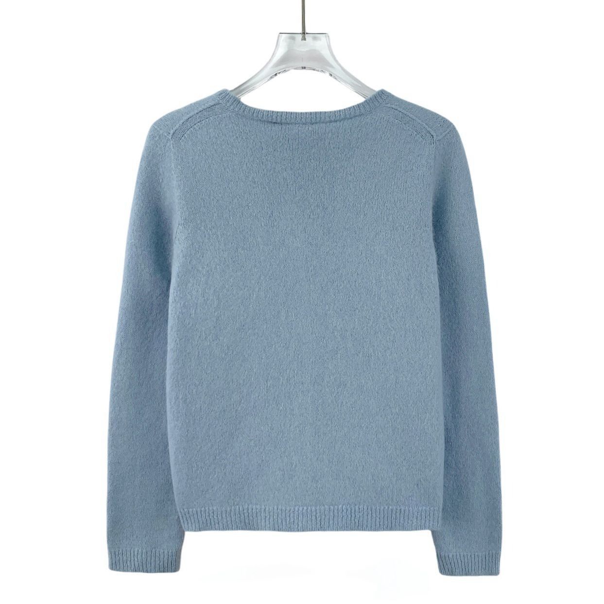 Max Mara MaxMara Studio Light Blue Angora Wool Blend Cardigan Sweater Size S / US 4 / IT 40 - 8 Thumbnail