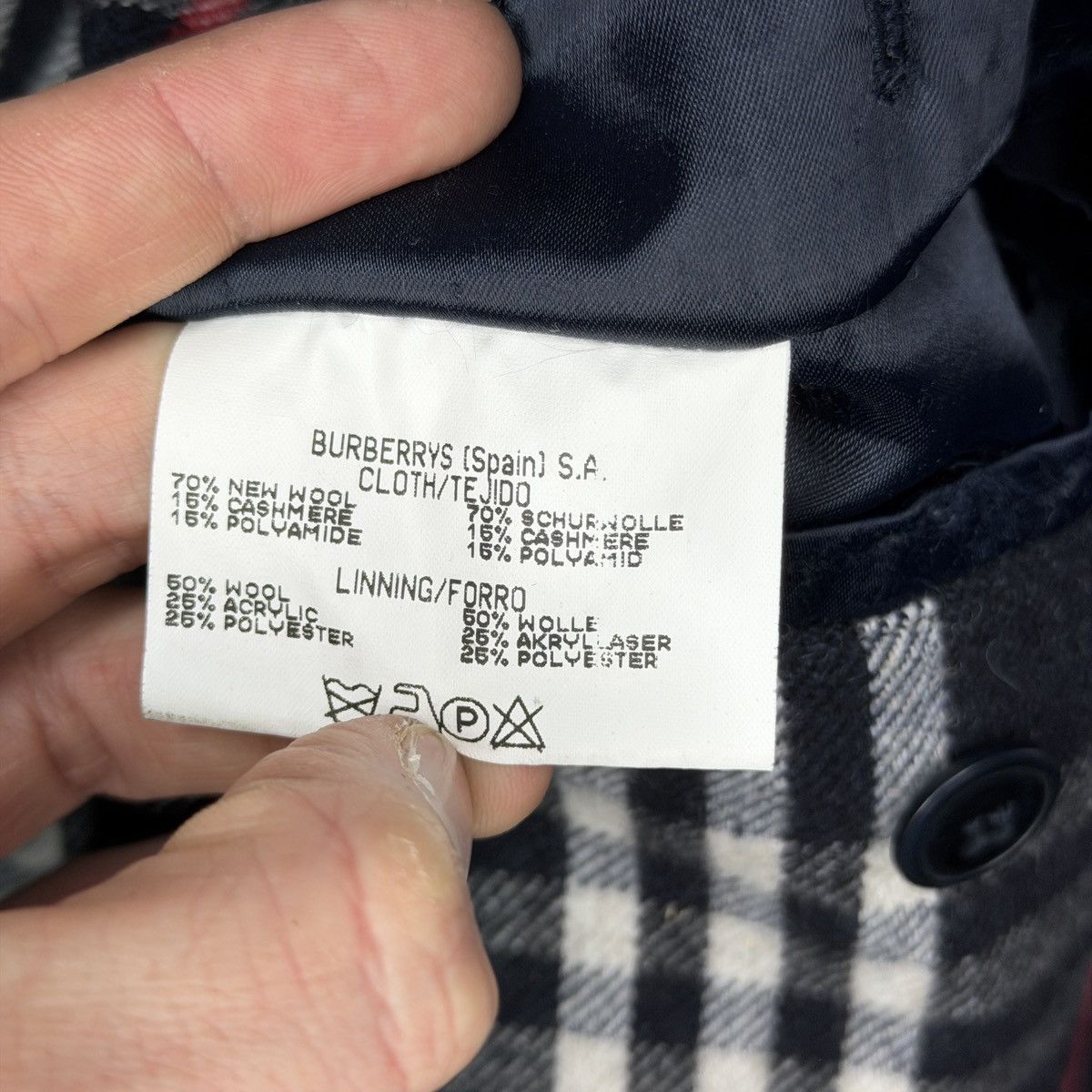 Burberry Burberry Wool Navy Coat Size 50 Avant Garde Nova Check Size US M / EU 48-50 / 2 - 15 Thumbnail