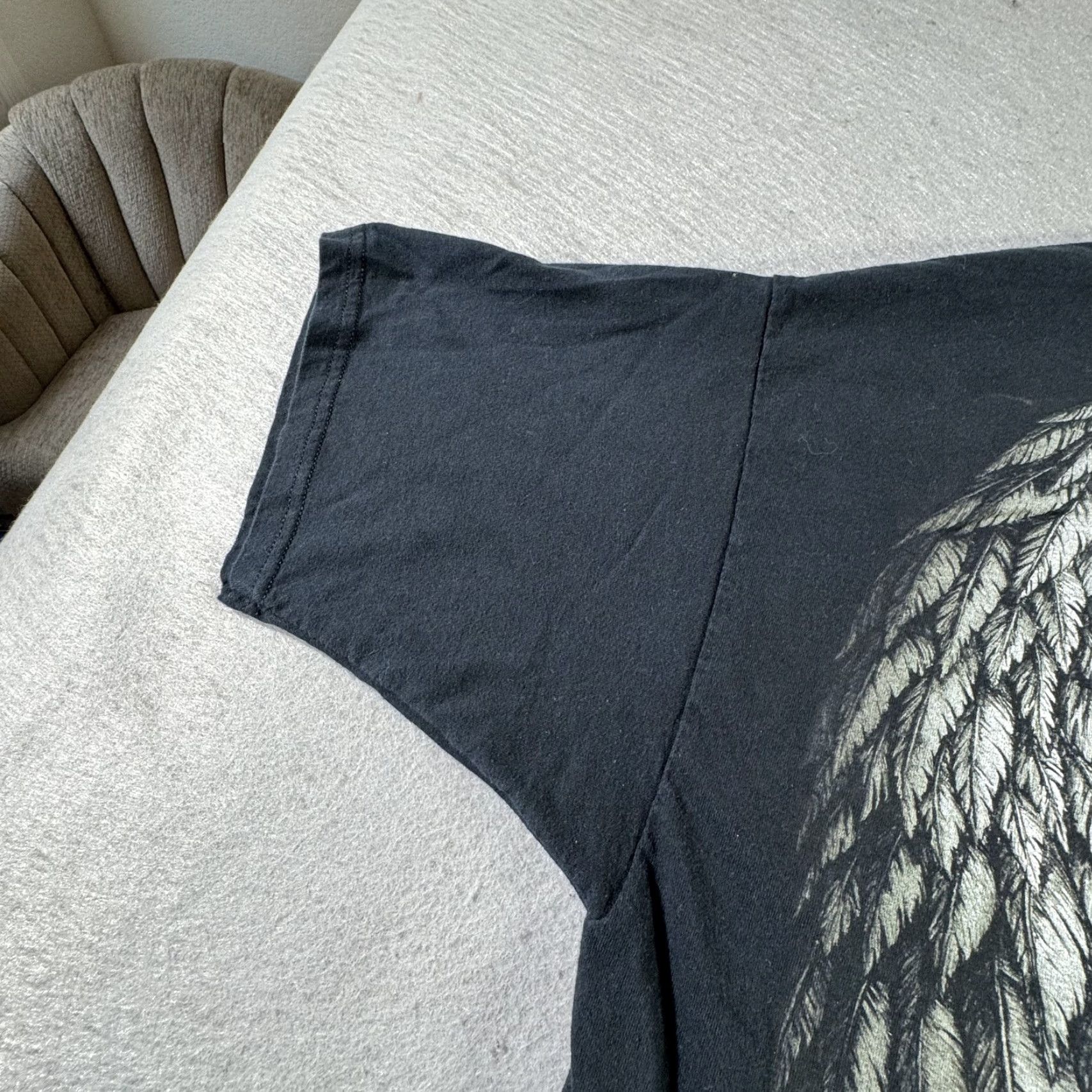 Gildan VINTAGE Gildan Men's 3XL Black Grim Reaper T-Shirt Gothic Horror Angel Death Wings Graphic Tee Size US XXL / EU 58 / 5 - 4 Thumbnail
