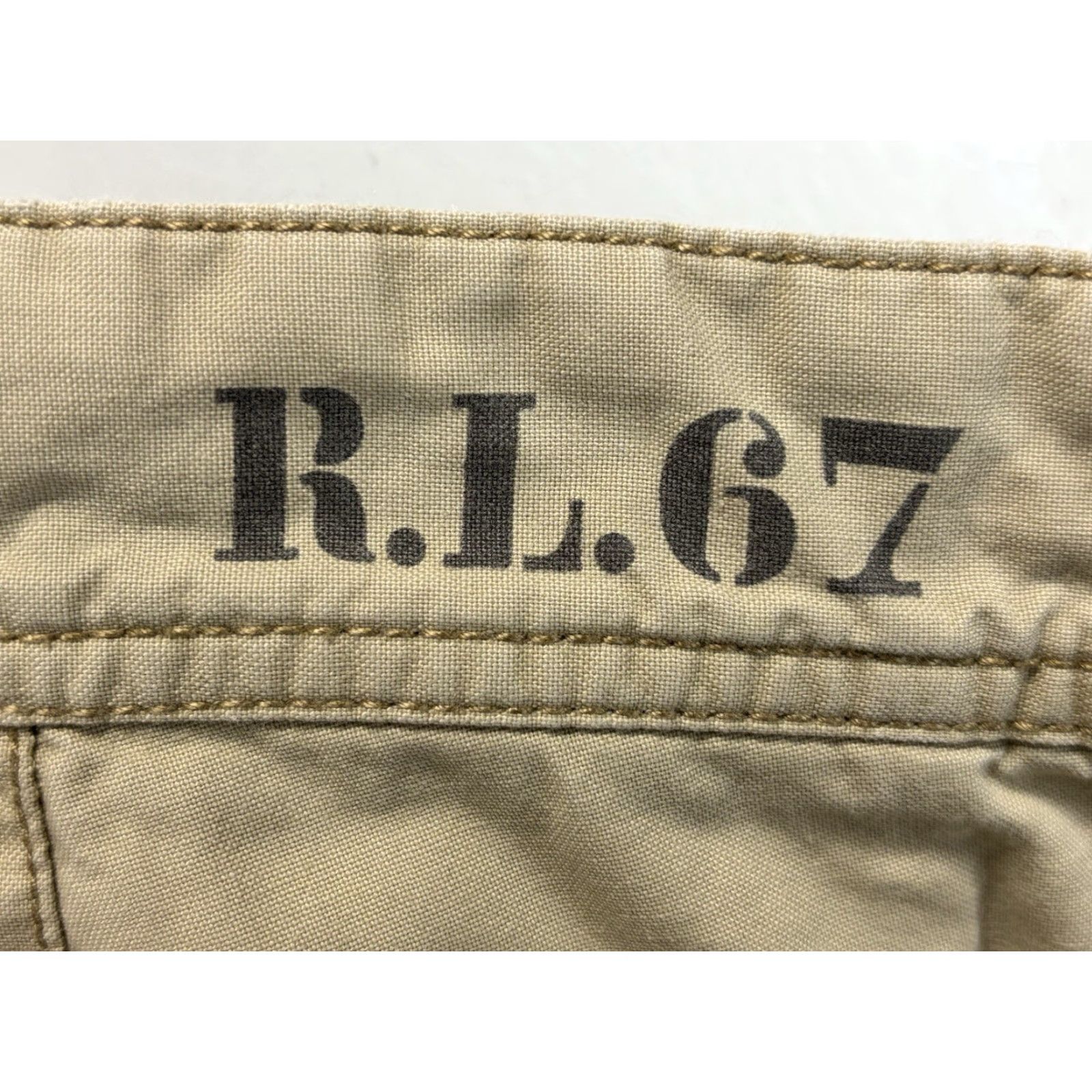 Vintage VINTAGE Ralph Lauren Polo Jeans Cargo Shorts Men Beige 40x10.5 Regular Inseam Cargo Pockets 1990s Summer Mens Size US L / EU 52-54 / 3 - 5 Thumbnail