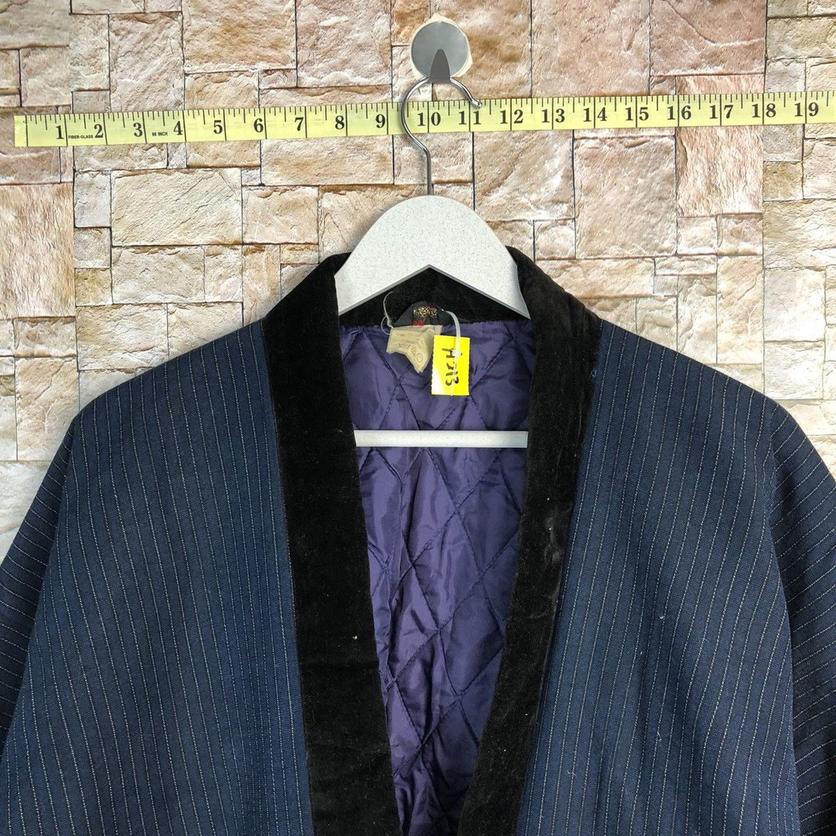 Japanese Brand Kimono vintage japan cardigan Dark Blue #A213 Size US XL / EU 56 / 4 - 4 Thumbnail