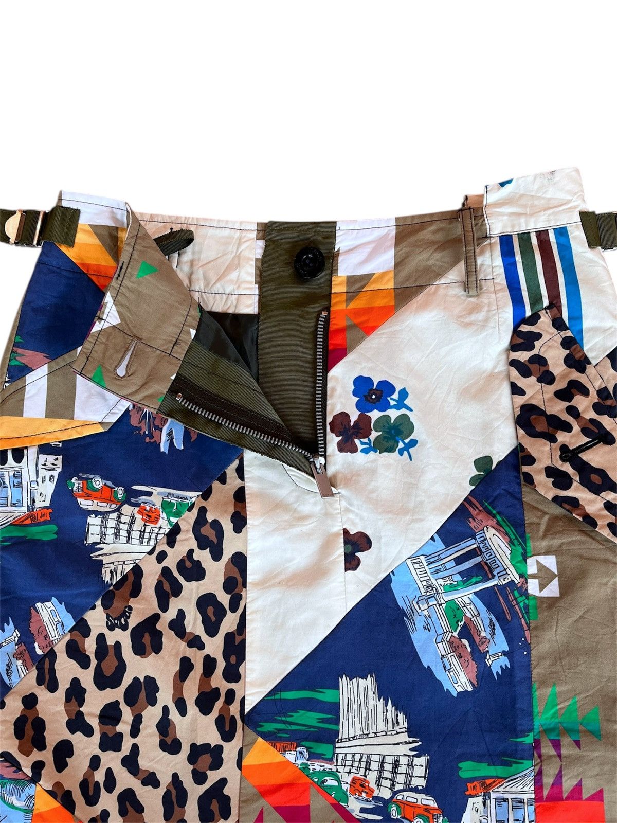 Sacai Sacai x Hank Willis Thomas patchwork asymmetric skirt Size 32" / US 10 / IT 46 - 7 Thumbnail