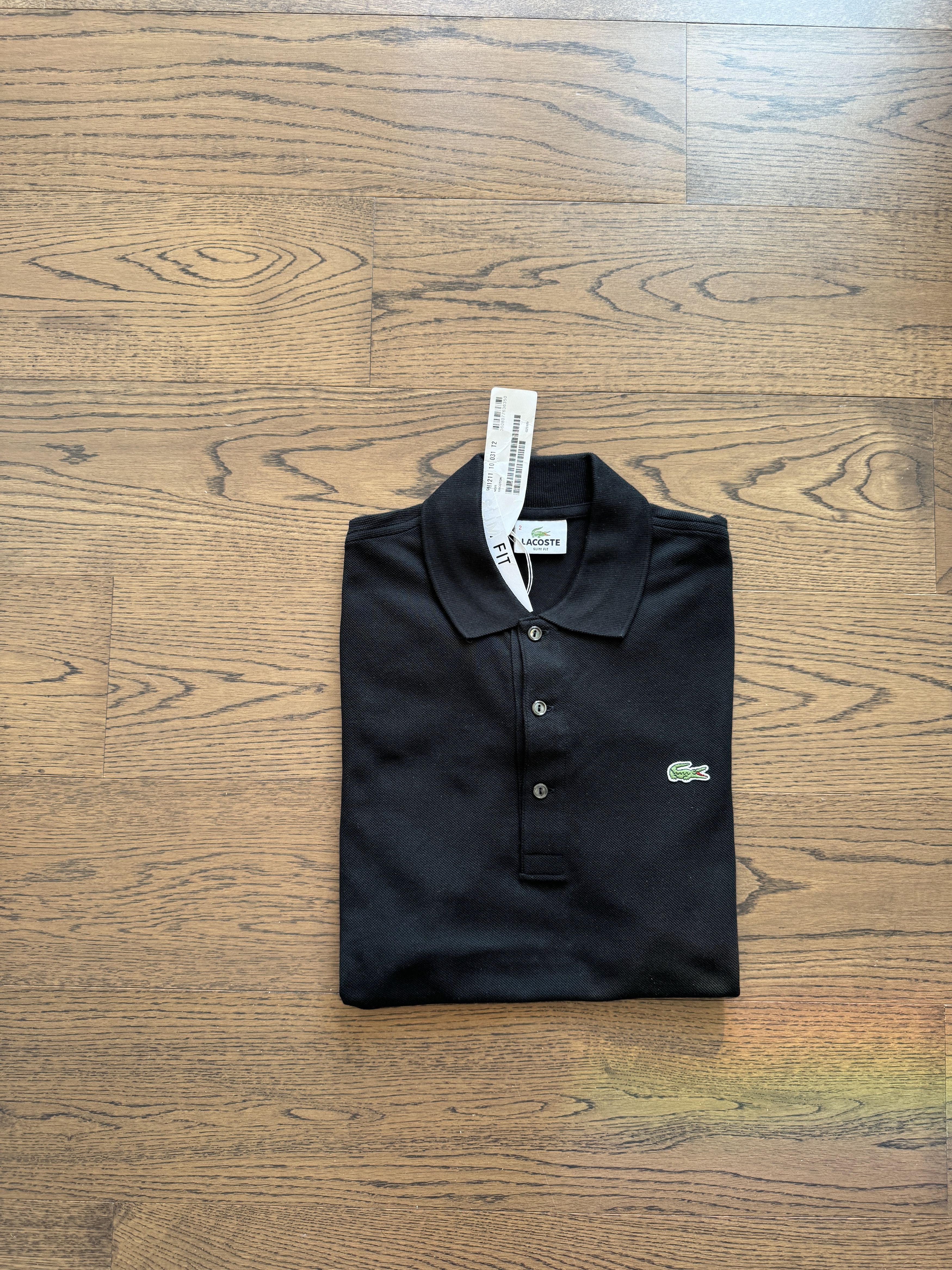 Lacoste Locaste France Mens Devanlay Black Cotton Pique Polo Shirt Size US S / EU 44-46 / 1 - 3 Thumbnail