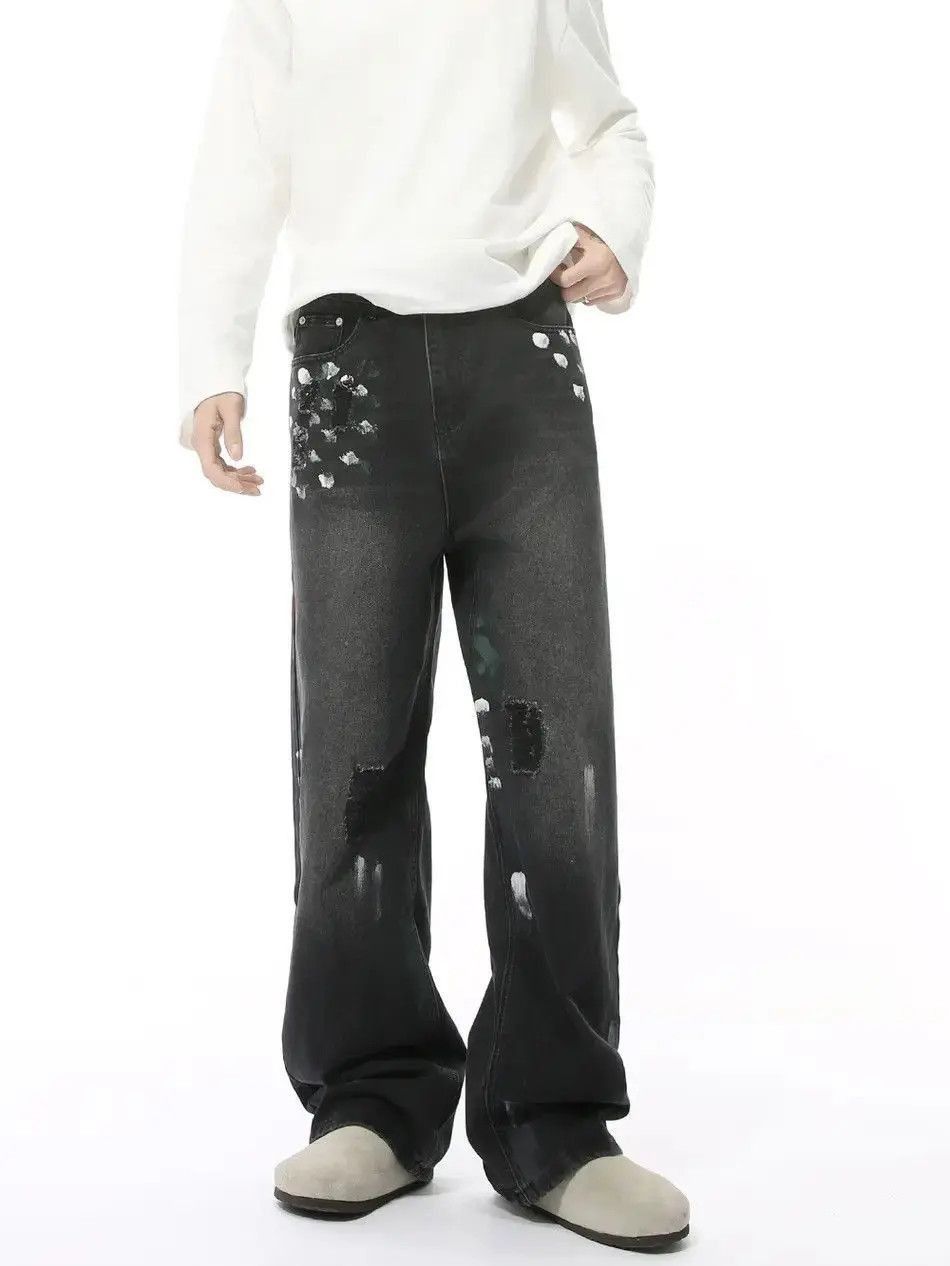 Japanese Brand Retro loose graffiti high street jeans Size US 32 / EU 48 - 4 Thumbnail