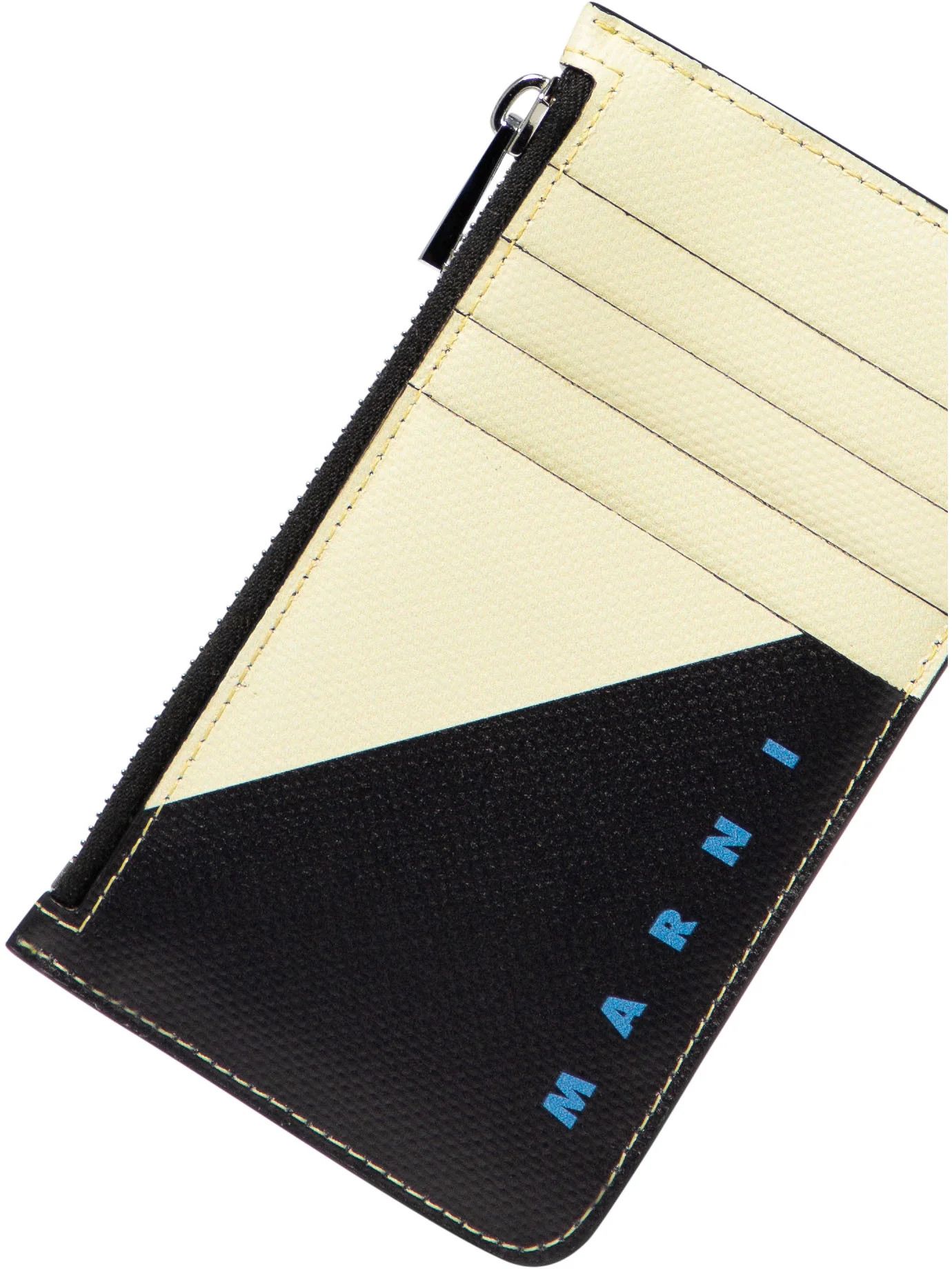 Marni o1s22i1n0924 Size: OS / Tribeca Card Wallet in White/Black Size ONE SIZE - 4 Thumbnail