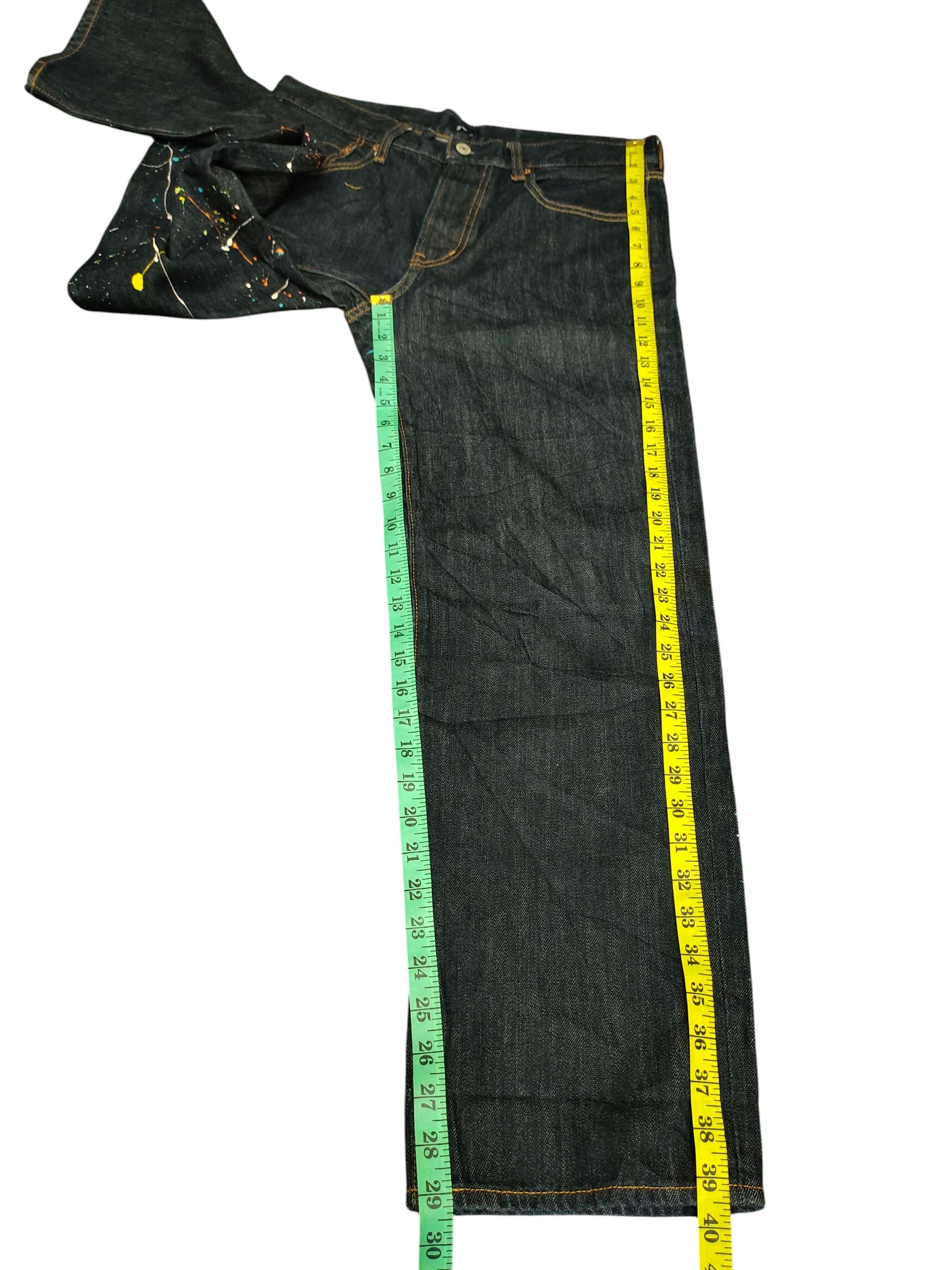 Hysteric Glamour Japanese Brand GU 'Paco Buw Juno' Paint Spash Denim Jeans Size US 34 / EU 50 - 14 Thumbnail