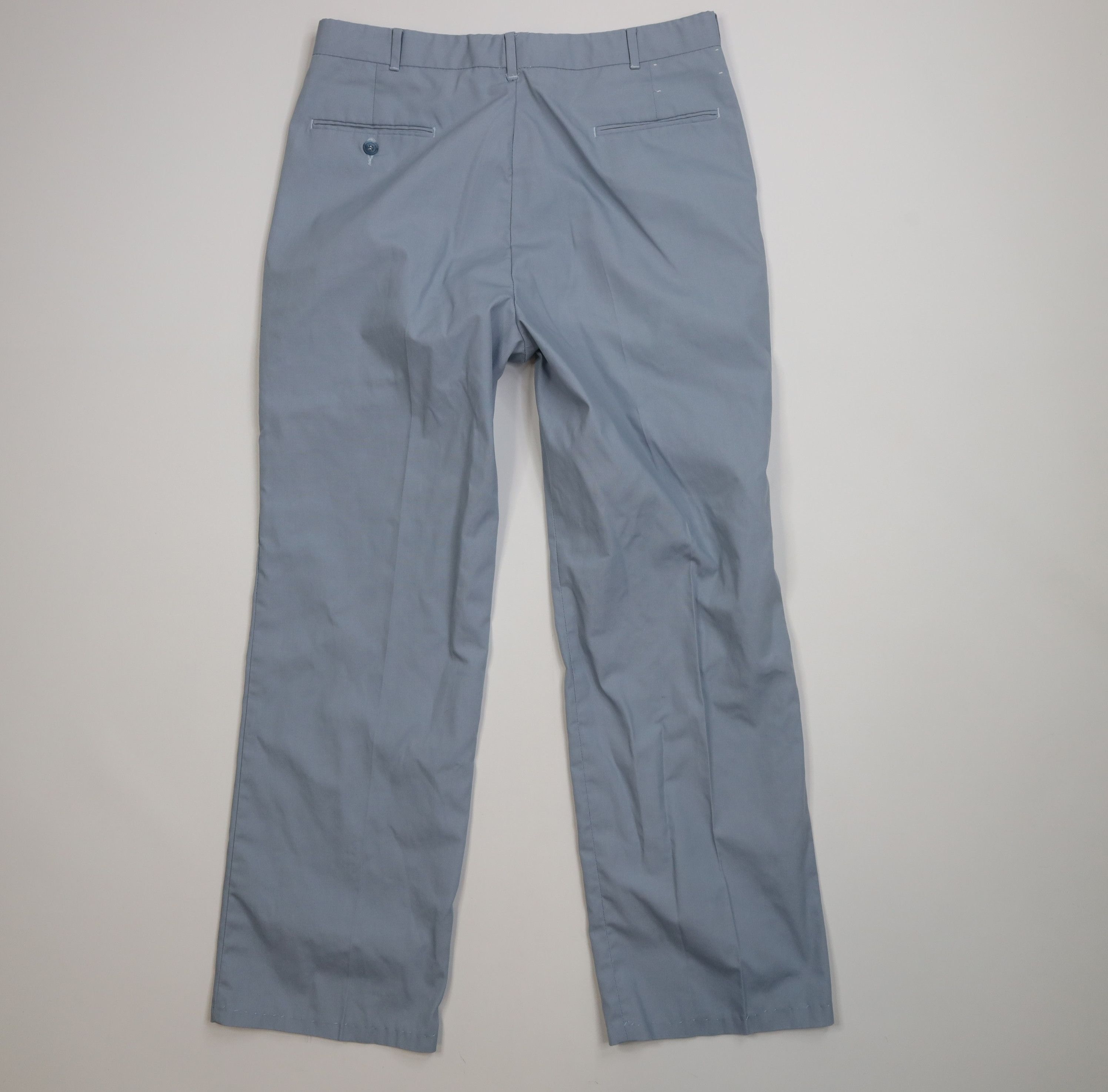 Vintage Vintage 70s Streetwear Wide Leg Chino Pants Light Blue Size US 32 / EU 48 - 8 Thumbnail