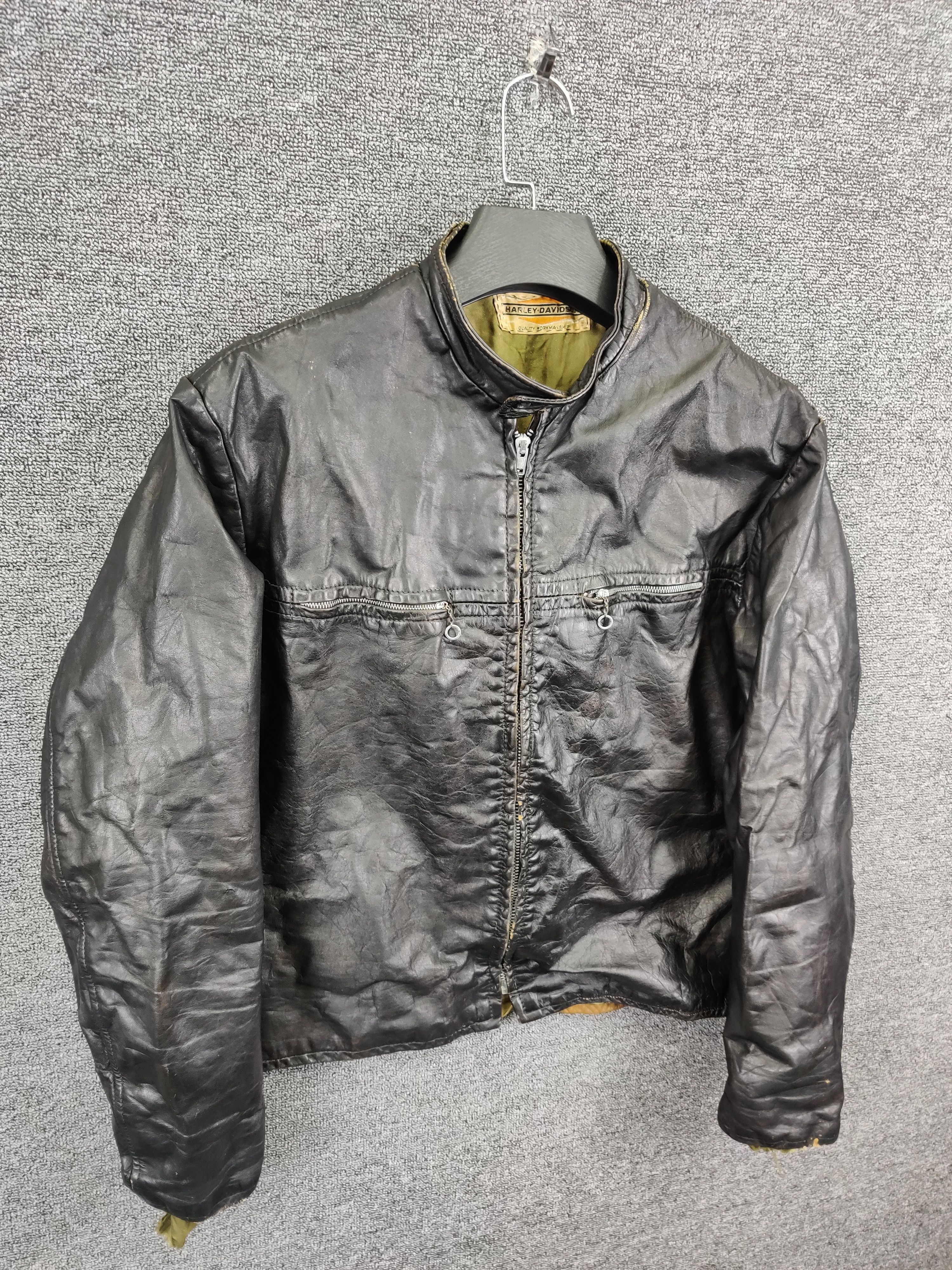Harley Davidson Vintage 90s Harley Davidson Leather Motorcycle Bikers Jacket Size US M / EU 48-50 / 2 - 3 Thumbnail