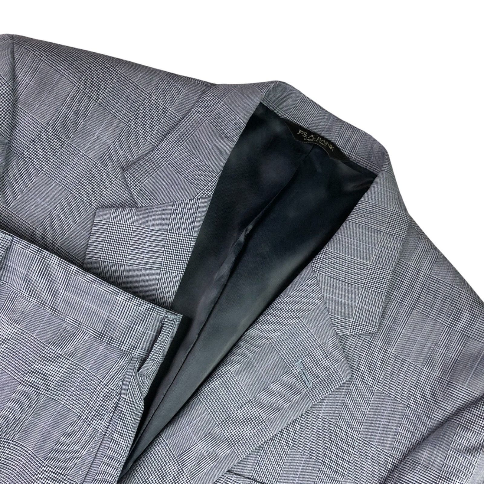Jos. A. Bank Jos A Bank Men's Wool 2-Button Suit Blue Glen Plaid • 40 L | Size 40L - 1 Thumbnail
