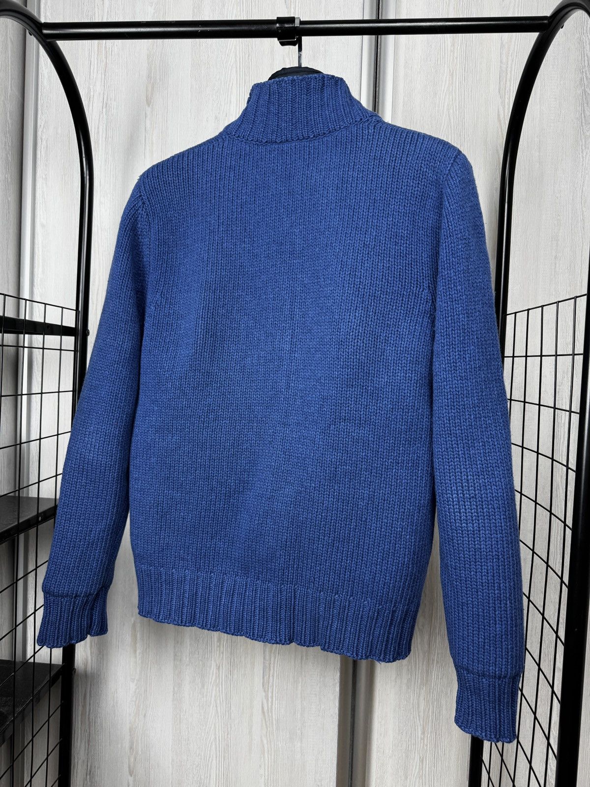Fay Fay Blue knitted wool bomber jacket with lining size 50 Size US M / EU 48-50 / 2 - 8 Thumbnail