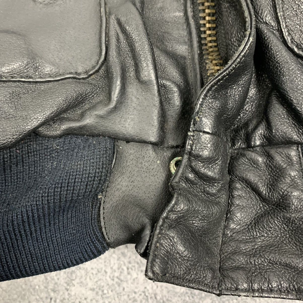 Genuine Leather Black Leather Flight Jacket Authentic Type A-2E Tech Size L Size US L / EU 52-54 / 3 - 11 Thumbnail