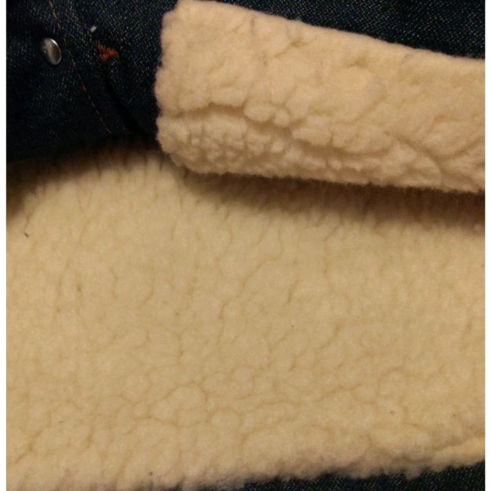 Wrangler VTG Wrangler Denim SHERPA Lined VEST Biker Western USA Medium M Mens Blue Cotton Denim Vest Size US 31 - 7 Thumbnail