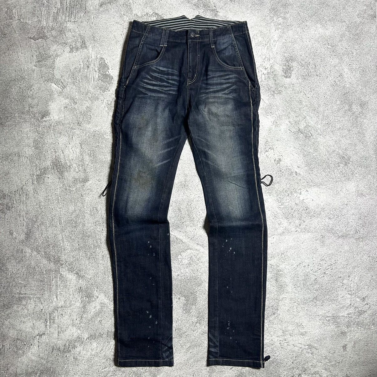 Japanese Brand Vintage Pants Denim PPFM DESTRUCT Strect Material Size US 35 - 7 Thumbnail