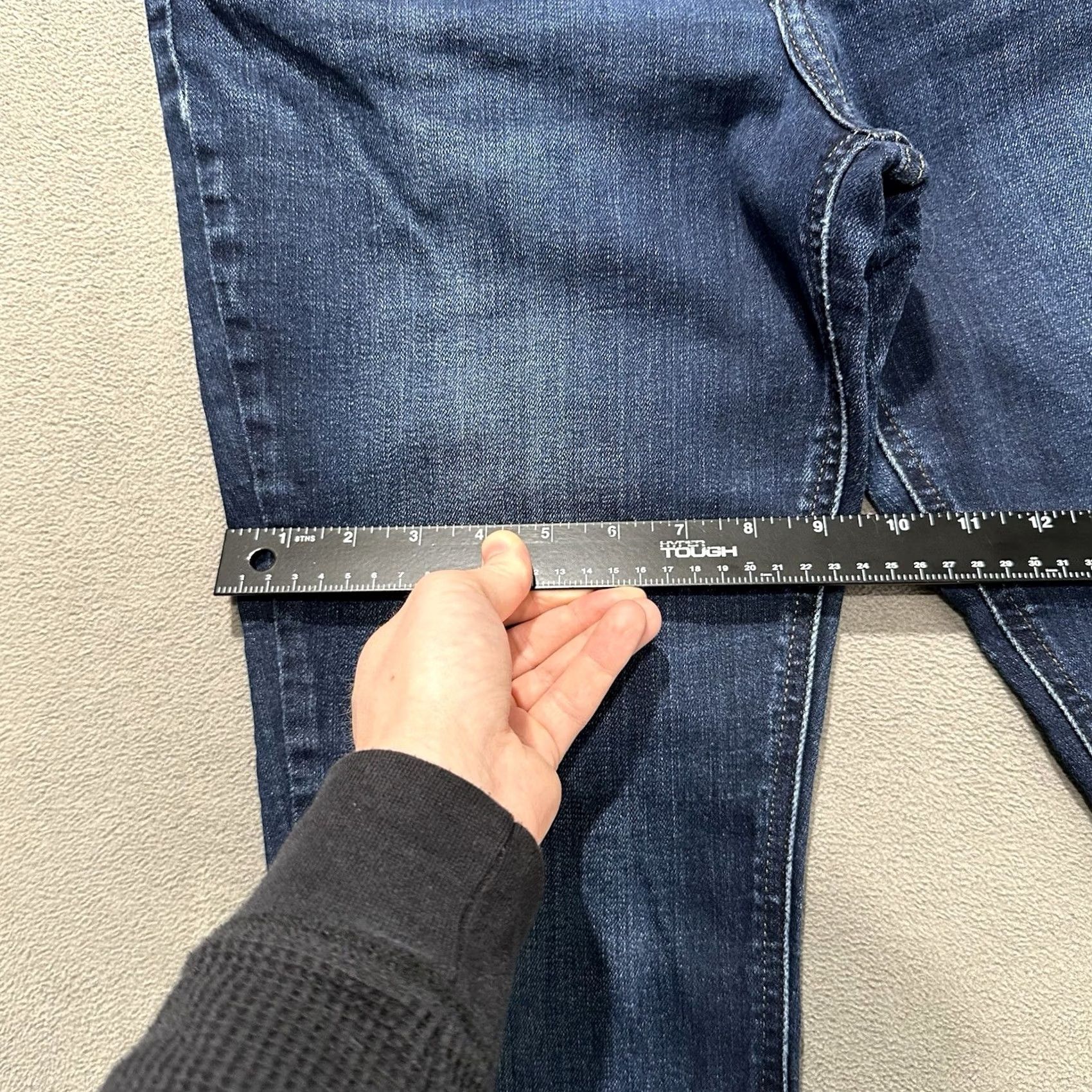 Lee Lee Jeans Womens 10 Blue Denim Regular Fit Straight Leg Mid Rise Dark Size 32" / US 10 / IT 46 - 8 Thumbnail